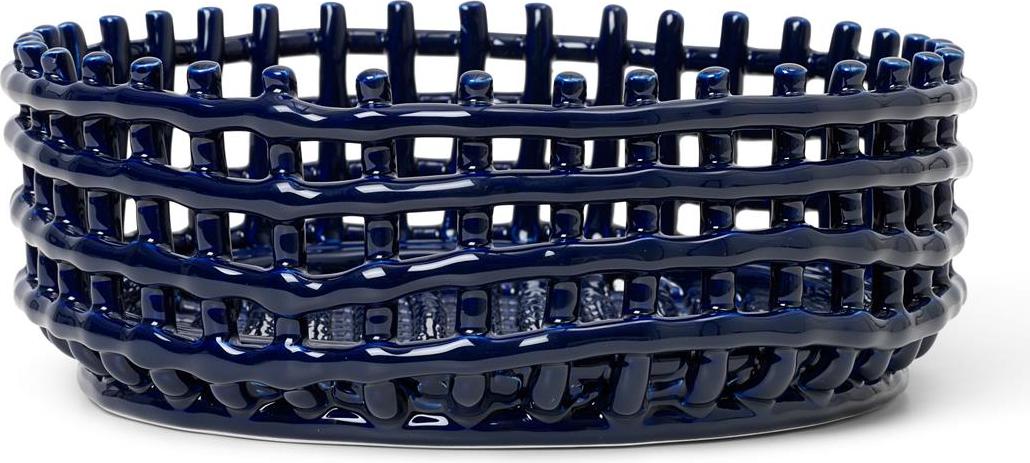 Kosz na owoce Ceramic niebieski ceramiczny