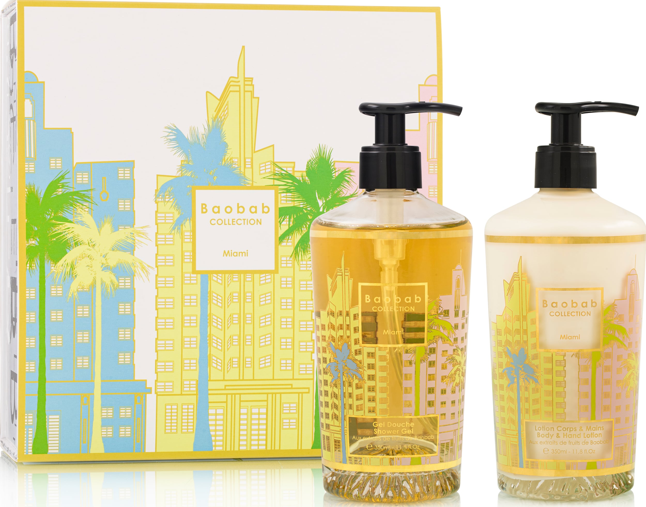 Żel pod prysznic i balsam do ciała Baobab Gift Box Miami 2 el.