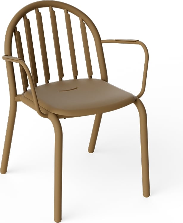 Krzesła ogrodowe Fred's brązowe z podłokietnikami 2 szt.