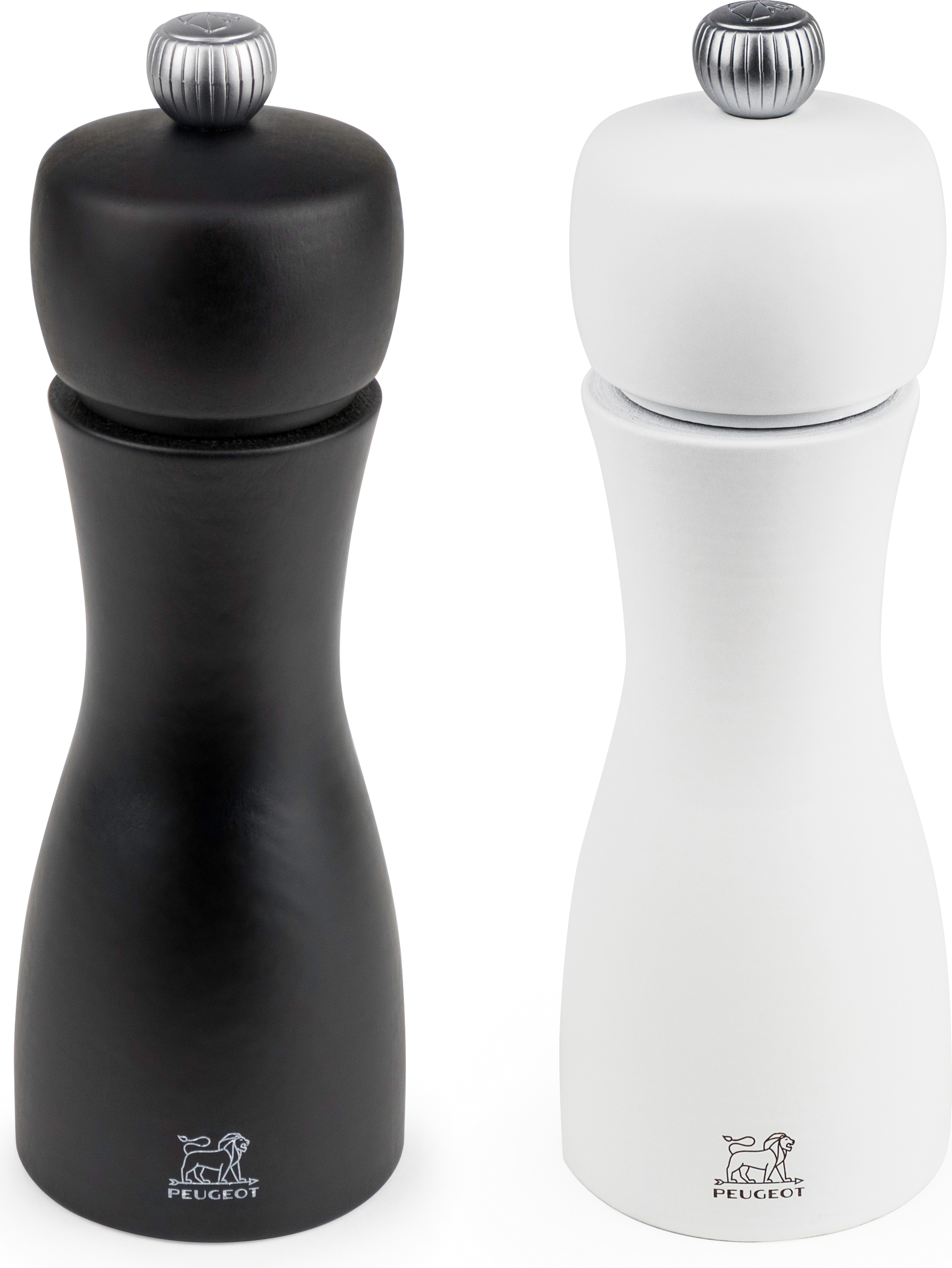 Zestaw młynków do soli i pieprzu Tahiti czarno-biały 15 cm