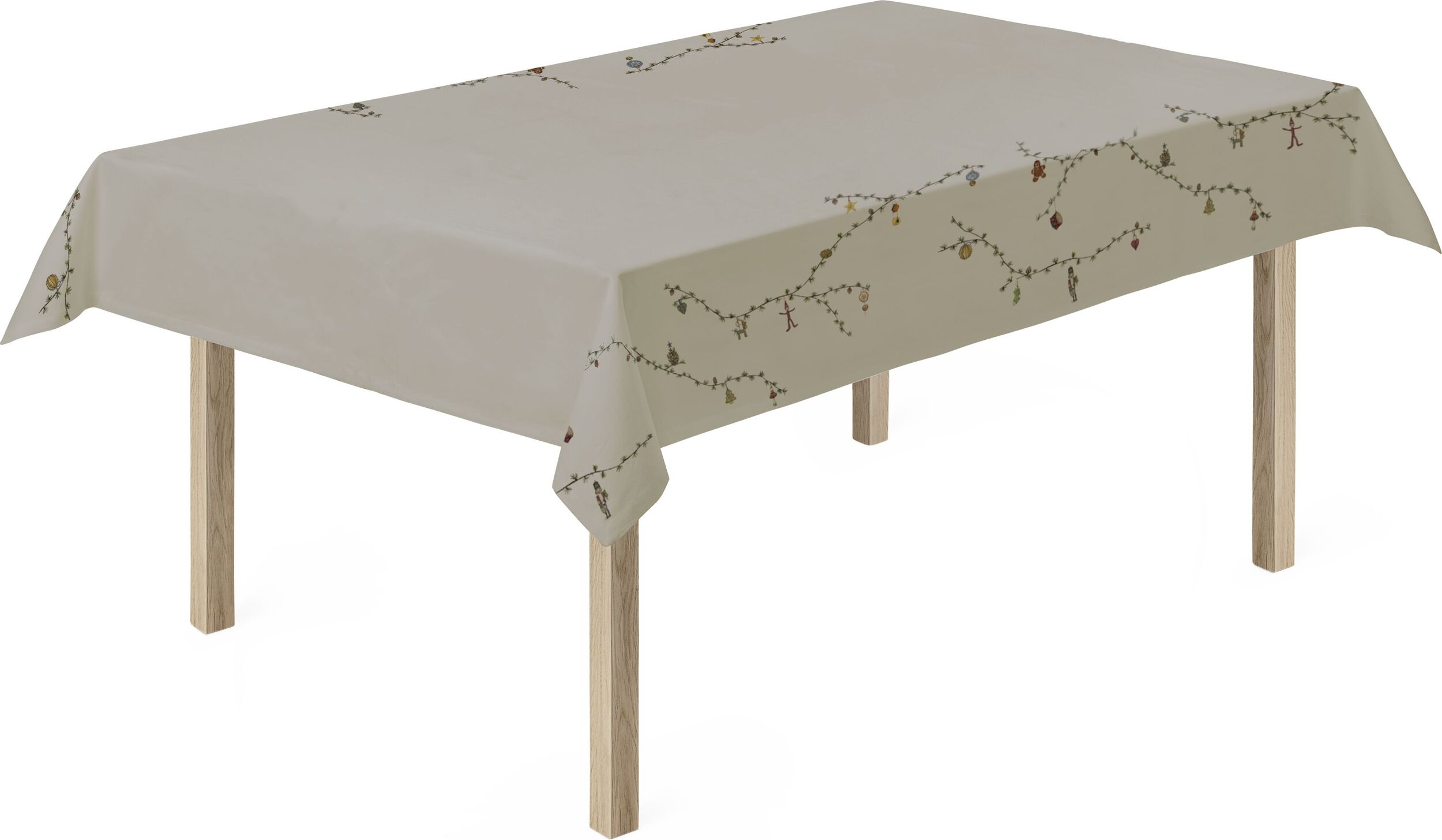 Obrus Hammershøi Christmas 150 x 270 cm piaskowy