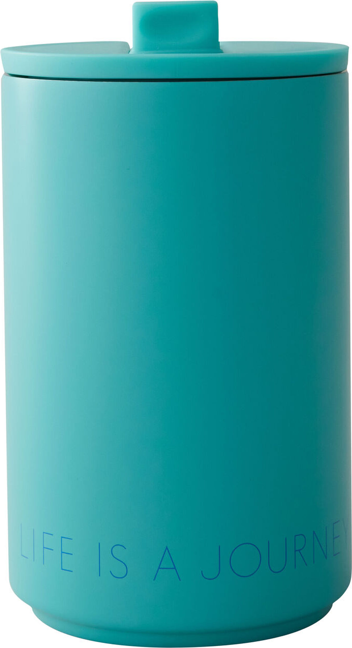 Kubek termiczny Design Letters Life is a Journey turkusowy