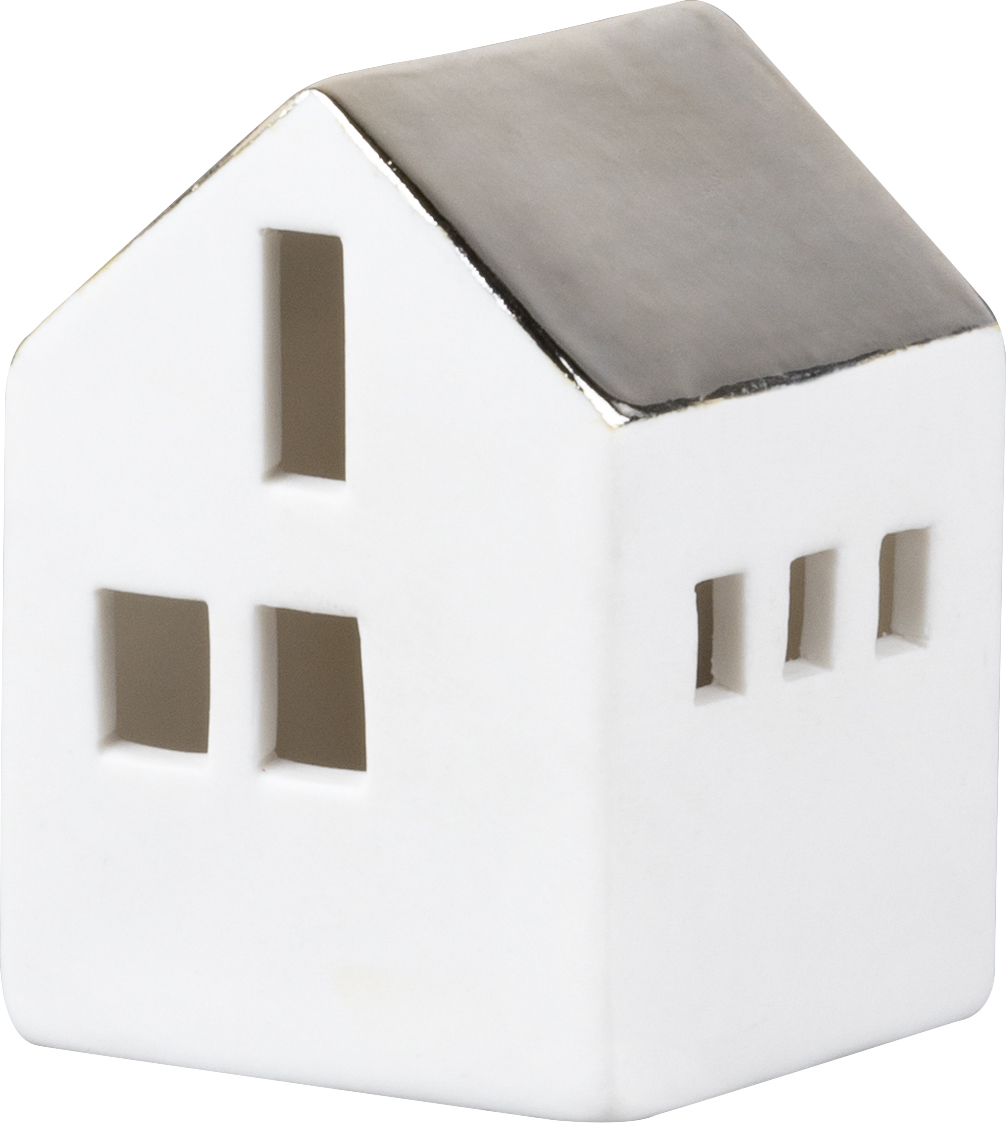 Lampion LED Raeder domek 7 cm z metalicznym dachem