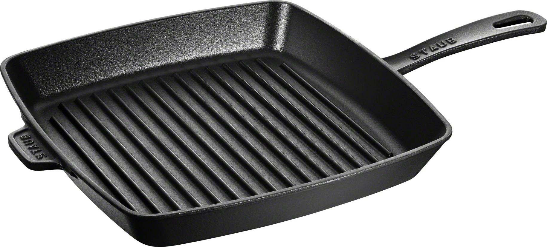 Patelnia grillowa Staub kwadratowa 30 cm czarna żeliwna
