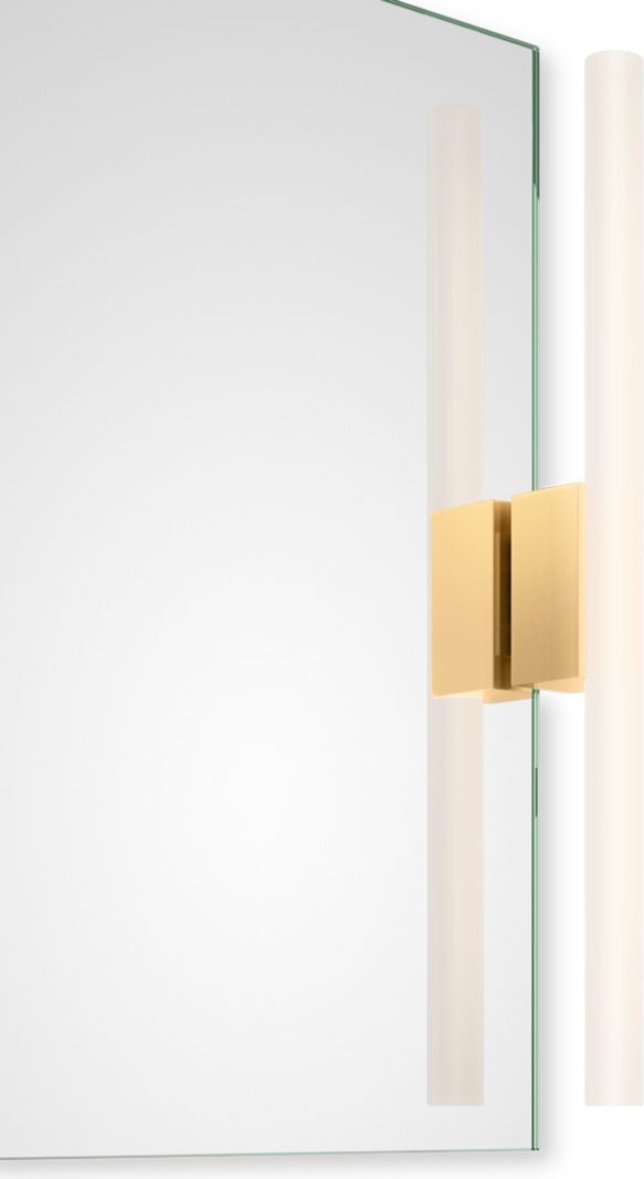 Lampa nad lustro Omega Clip On złoty mat