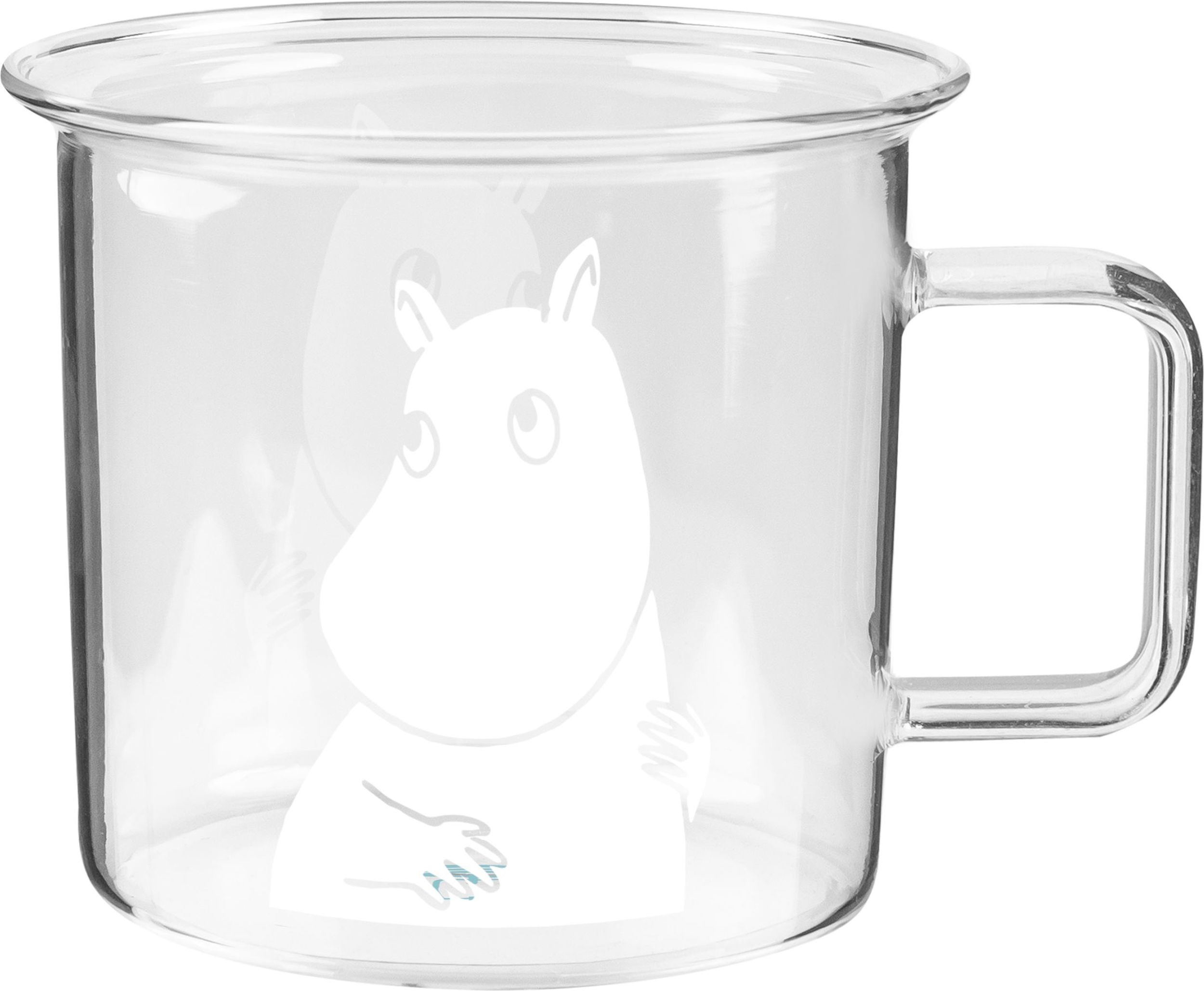 Kubek Muurla Muminki Muminek 350 ml transparentny szklany