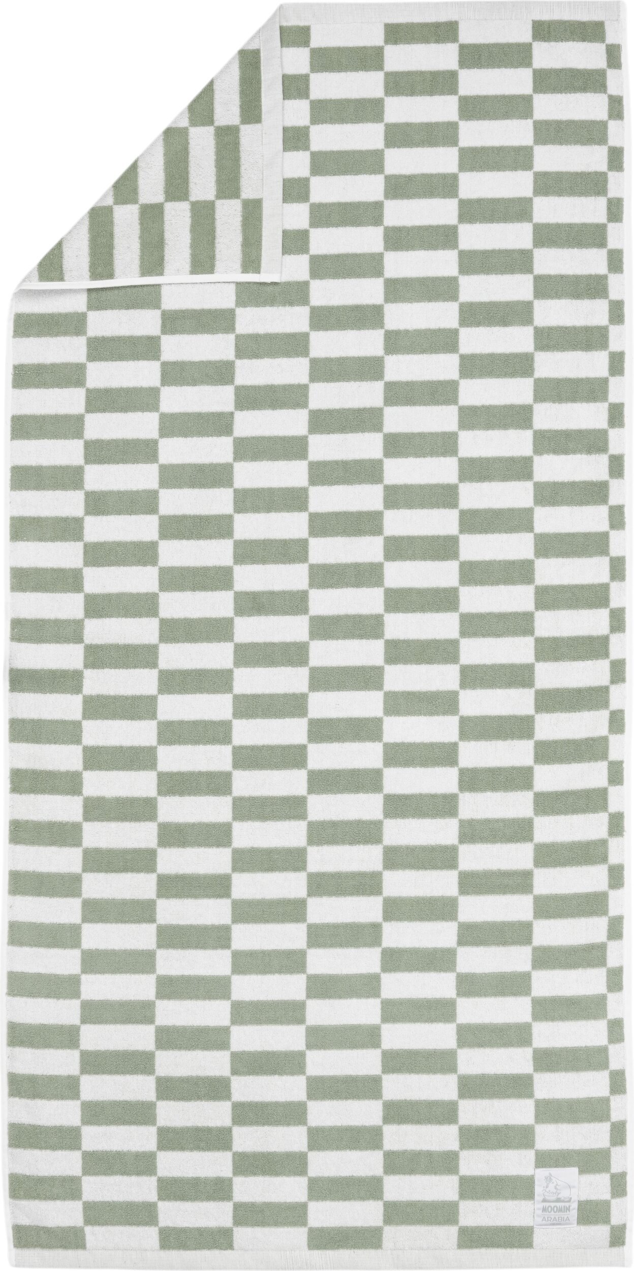 Ręcznik Arabia Finland Checks Muminki 70 x 140 cm zielony