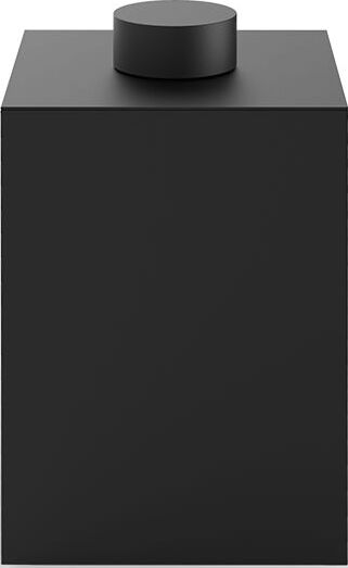 Pojemnik łazienkowy Century 27,5 cm czarny mat z pokrywką