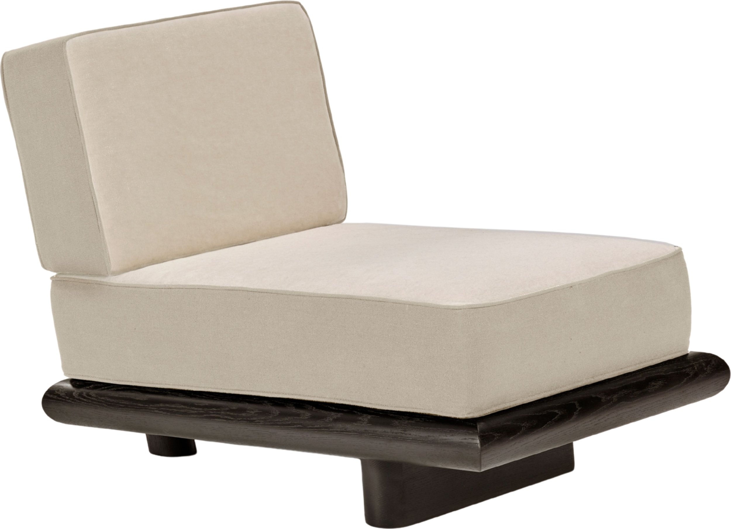 Sofa jednoosobowa Ono Velvet 95 cm jasnoszara czarny dąb