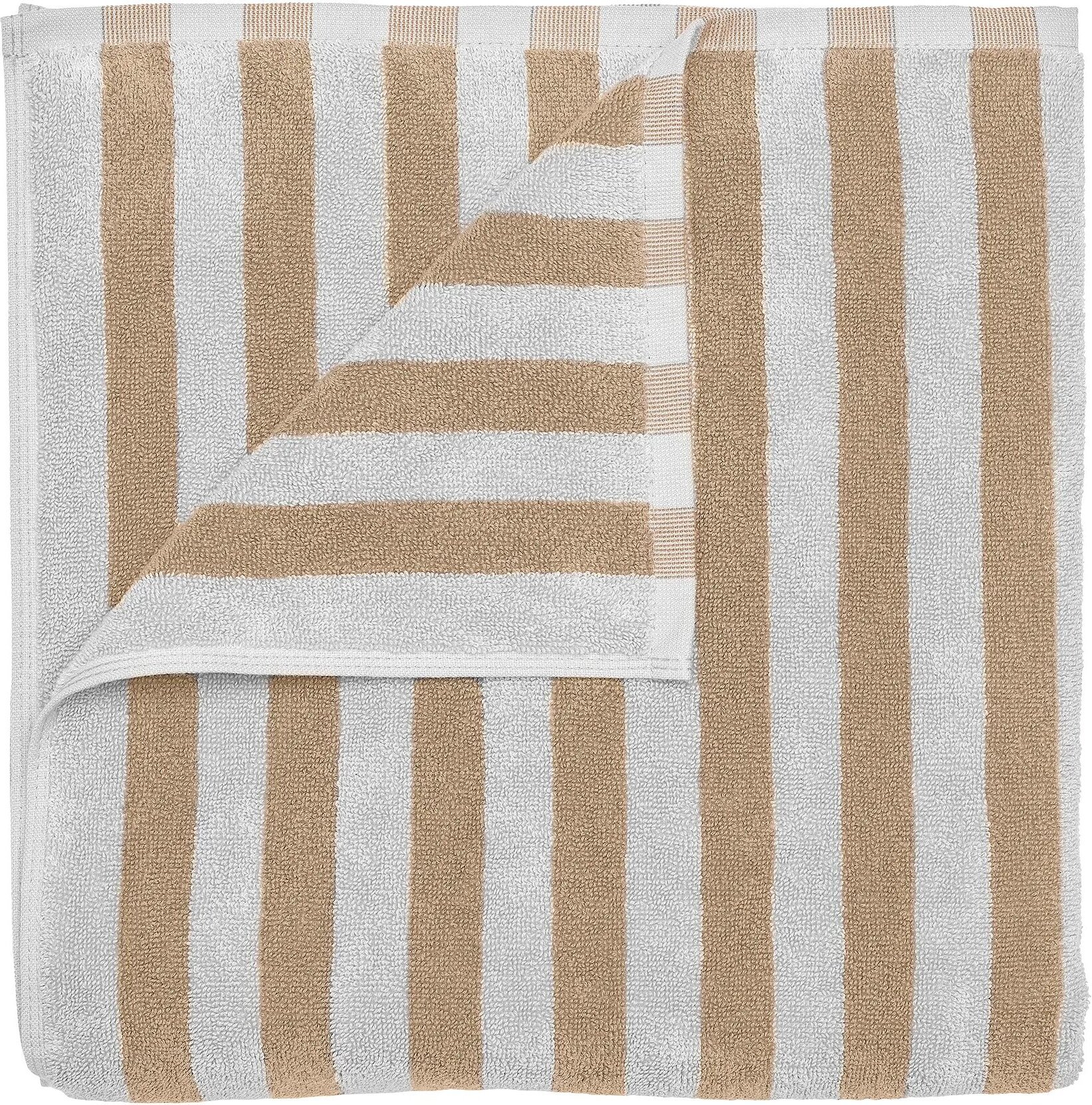 Ręcznik Arto w paski 70 x 140 cm tan