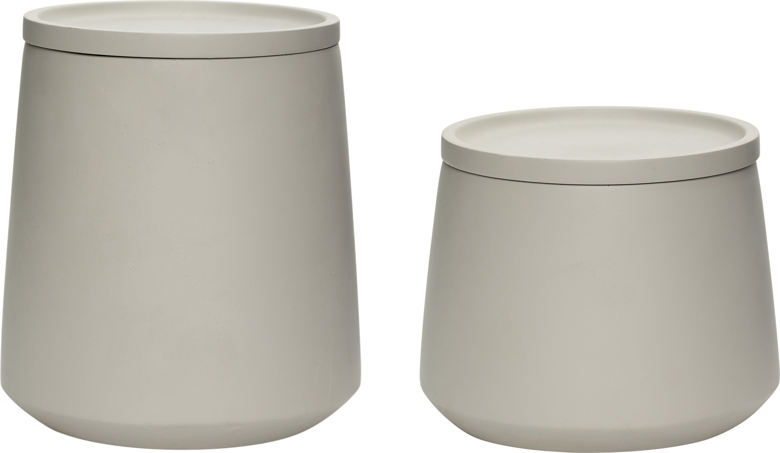 Pojemnik Hübsch szary z pokrywką 2 szt.