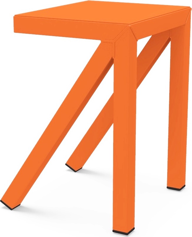 Stołek Bureaurama 50 cm pomarańczowy