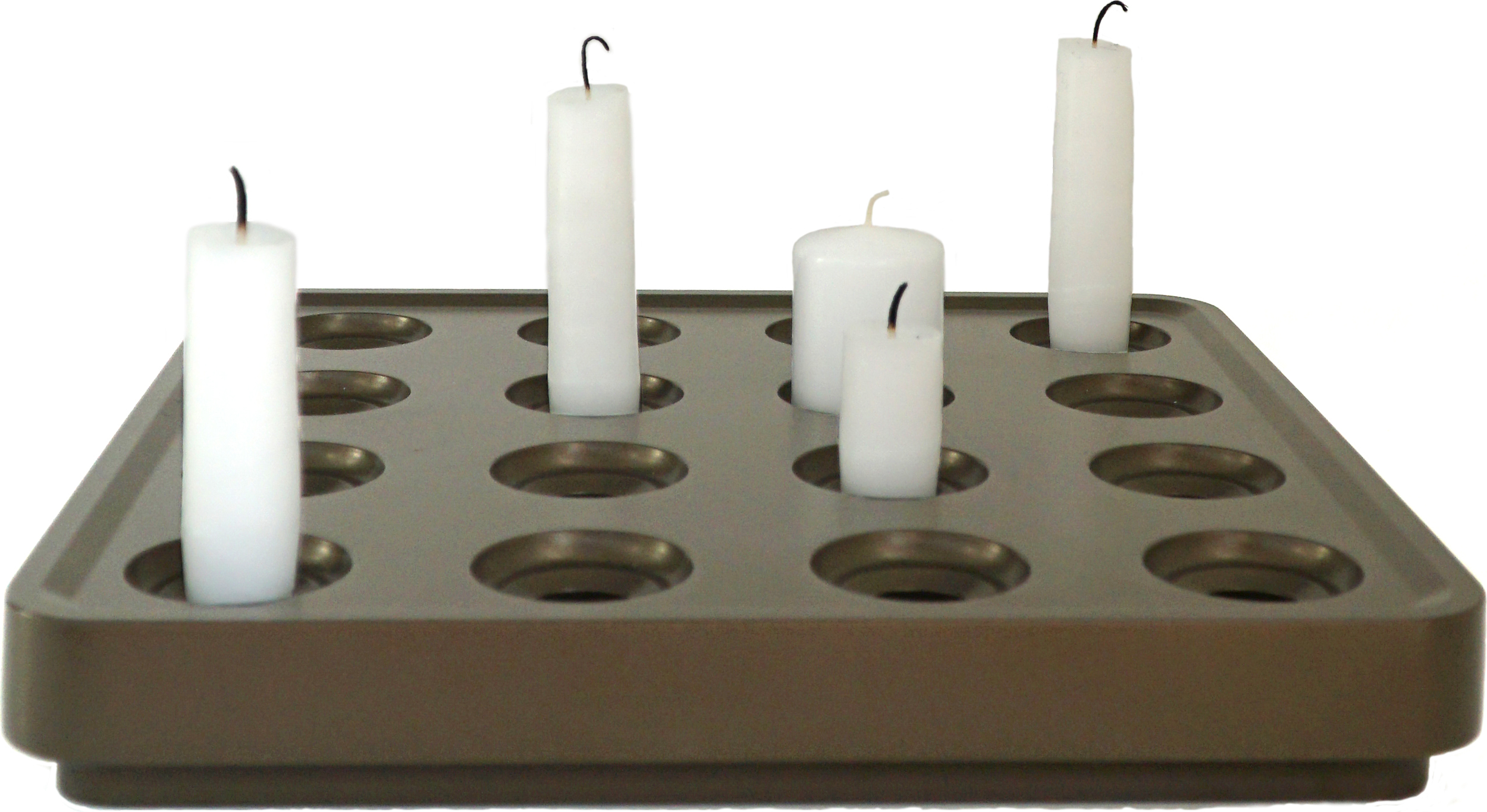 Świecznik Stumpastaken brązowe aluminium