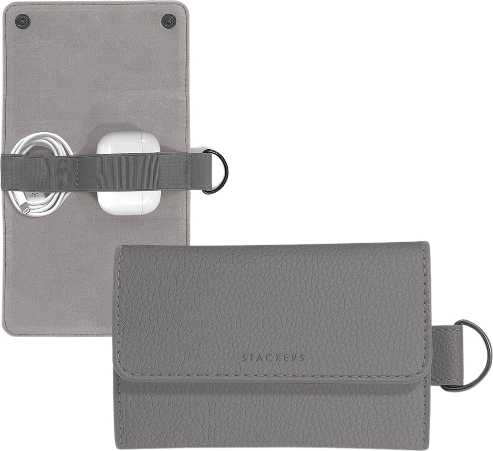 Etui na ładowarki i słuchawki Stackers Compact Pebble ciemnoszare