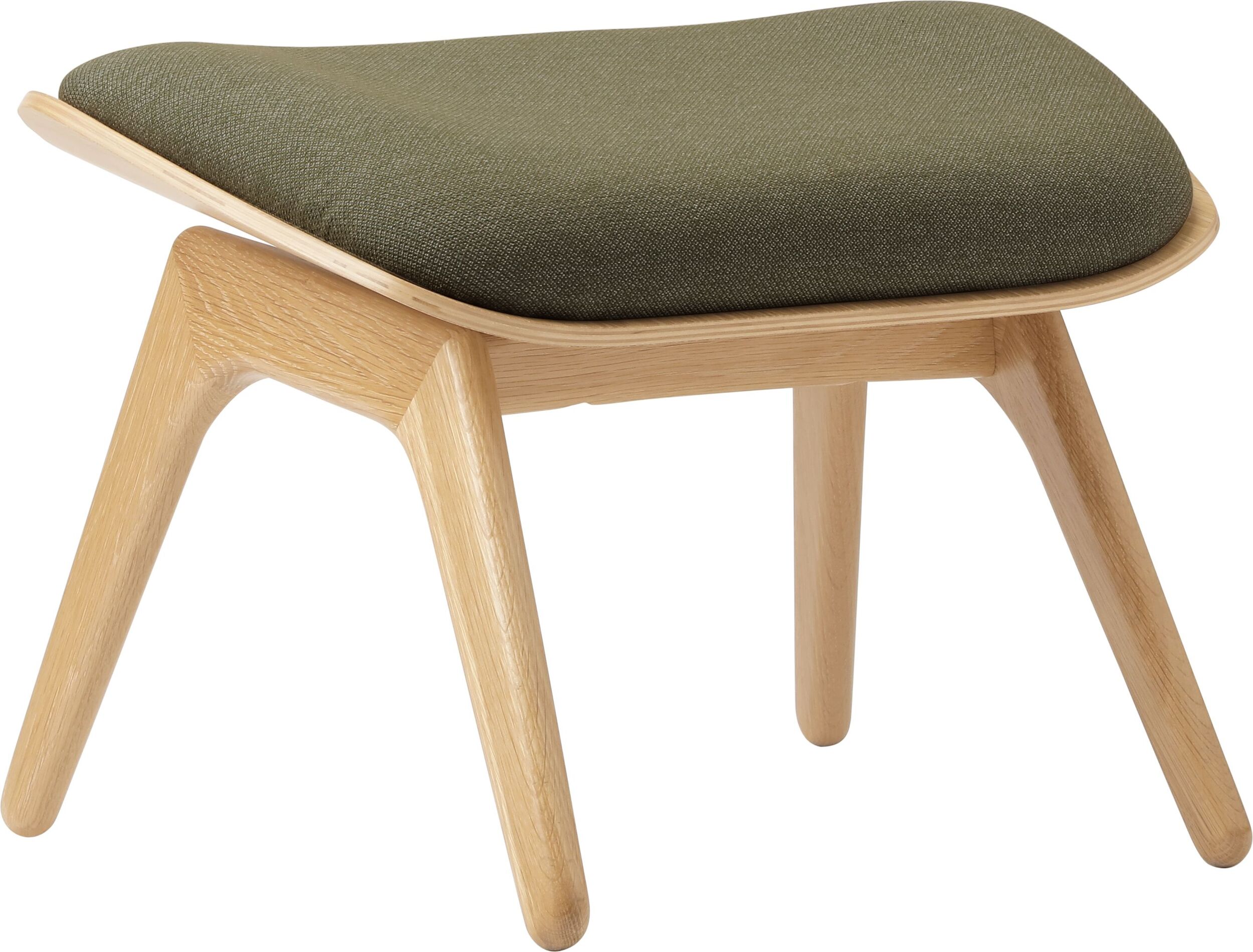 Podnóżek The Reader jasnozielony na dębowych nogach