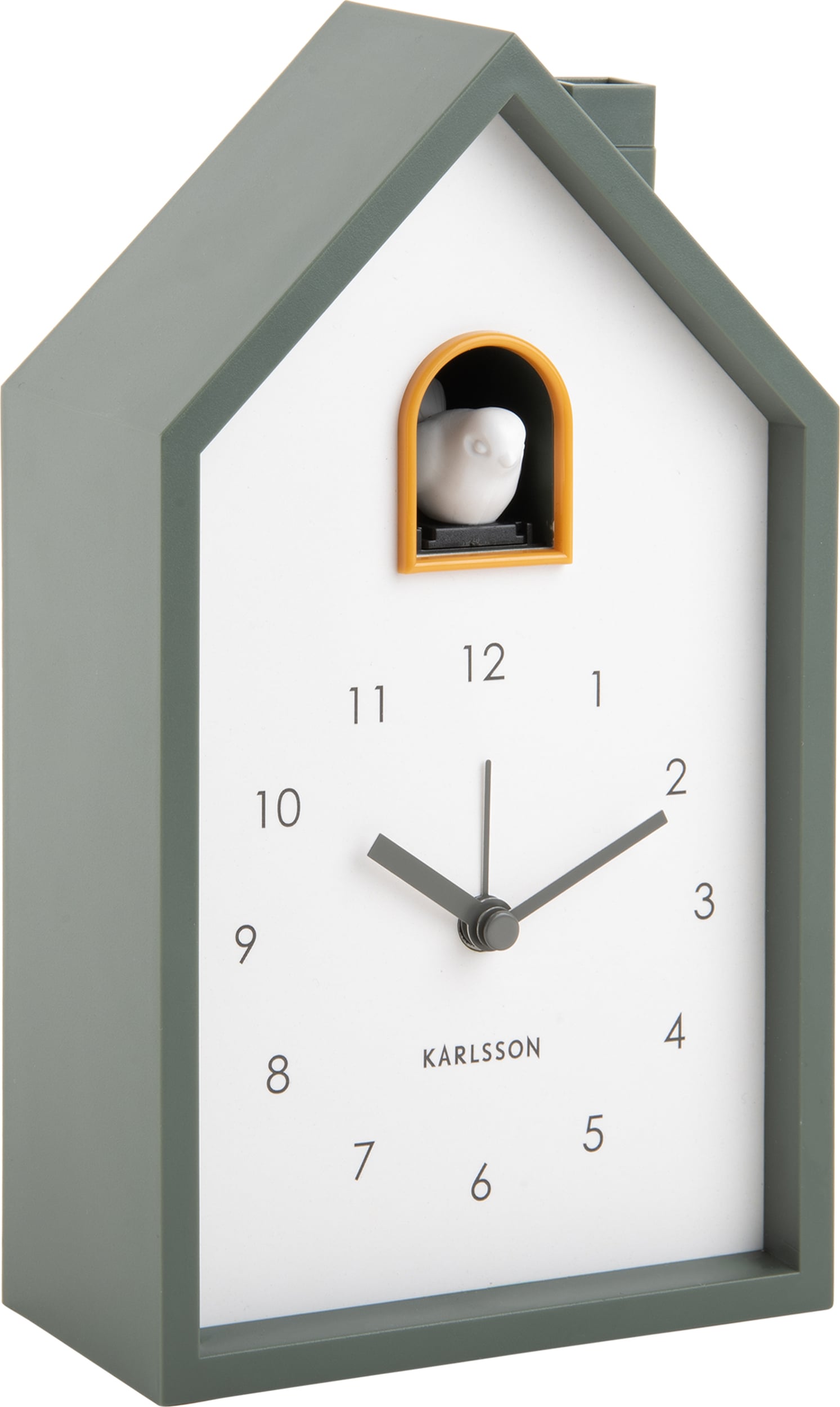 Budzik Modern Cuckoo zgaszona zieleń