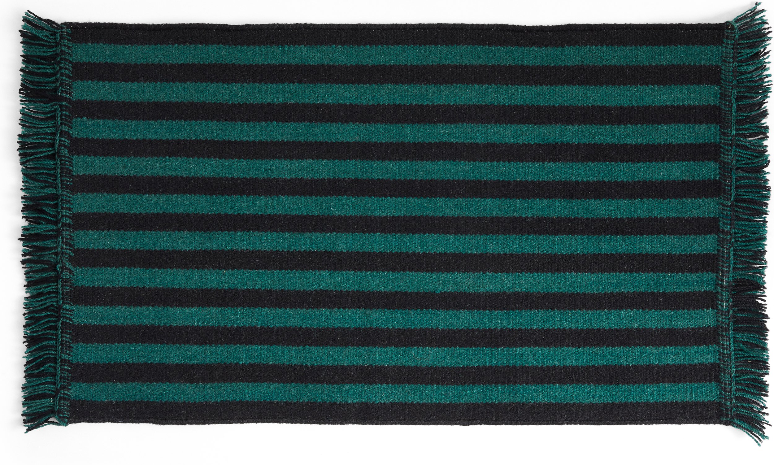 Chodnik dywanowy Stripes and Stripes 52 x 95 cm zielono-czarny