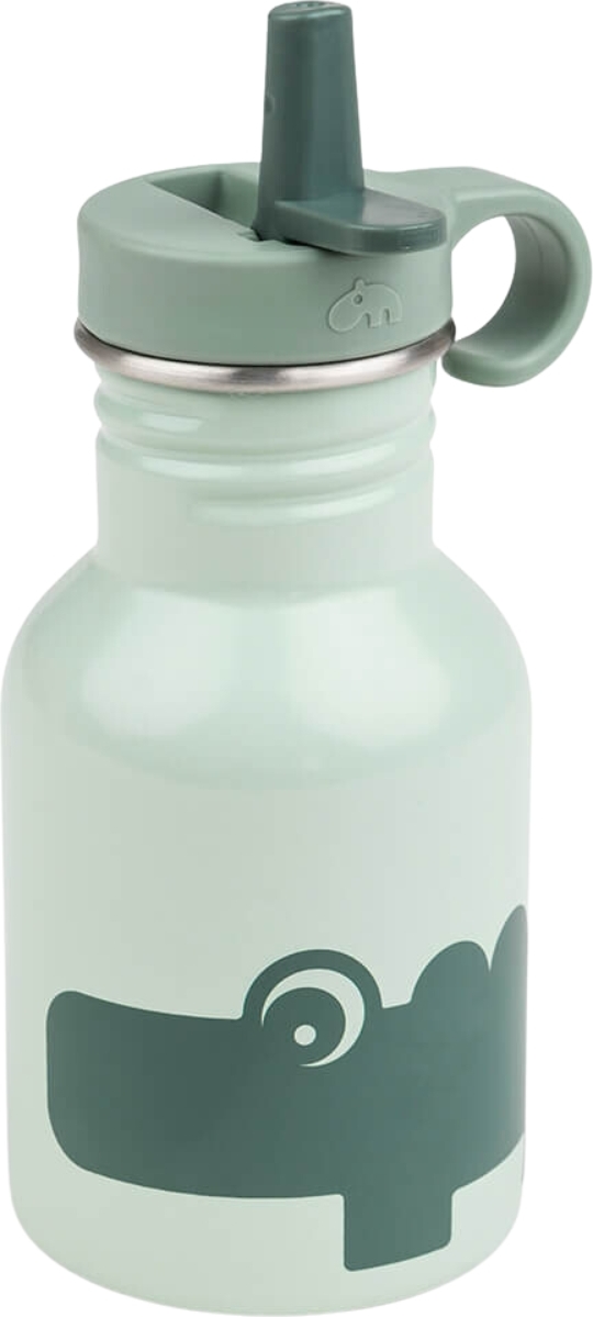 Butelka na wodę Done by Deer Croco zielona ze słomką