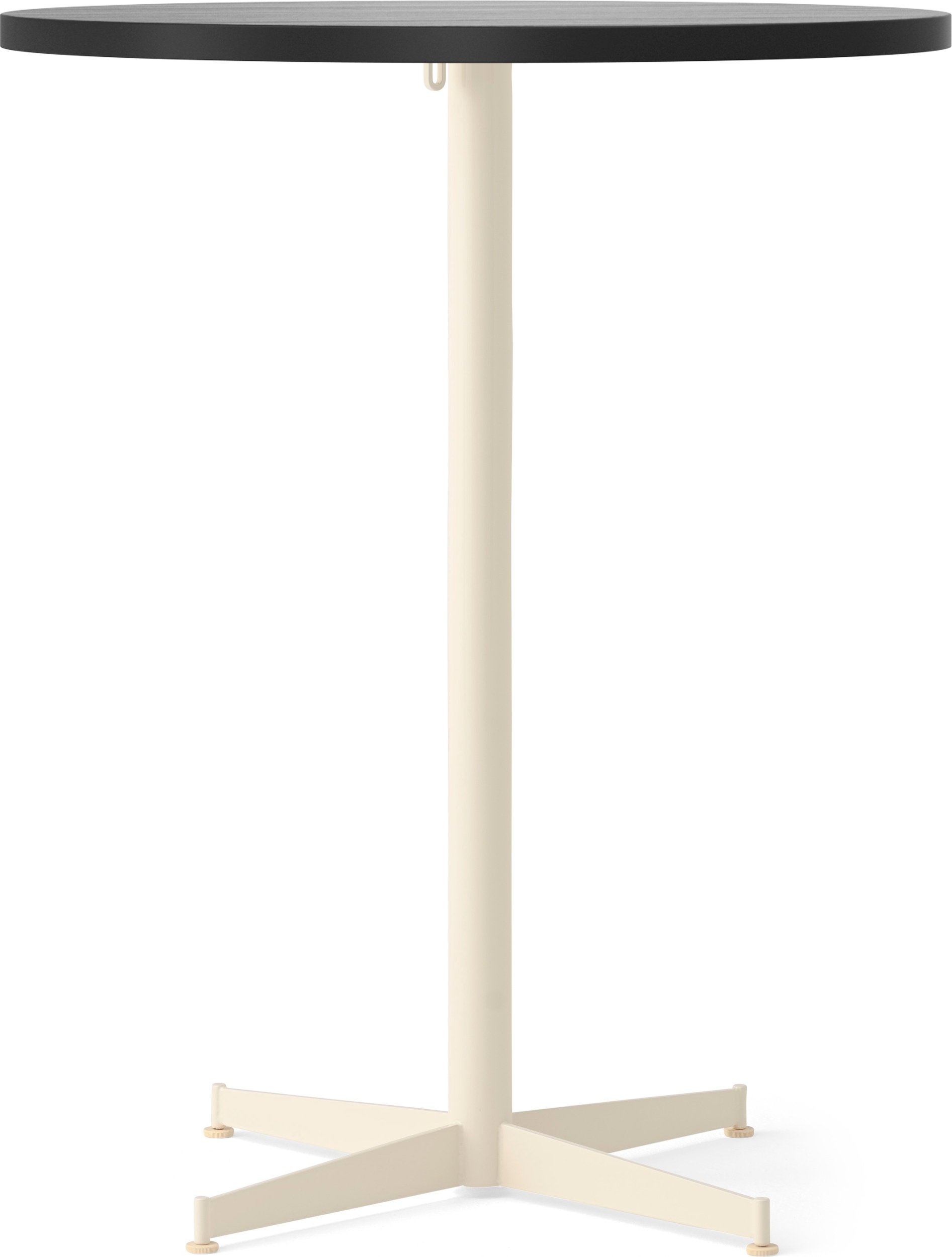 Stół barowy z kremową podstawą Nook Star Base niski 80 cm czarny