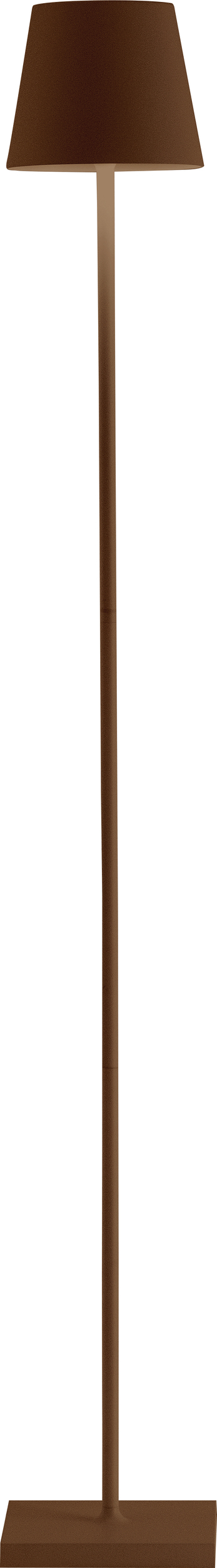 Lampa stojąca Poldina brązowa z regulowaną wysokością