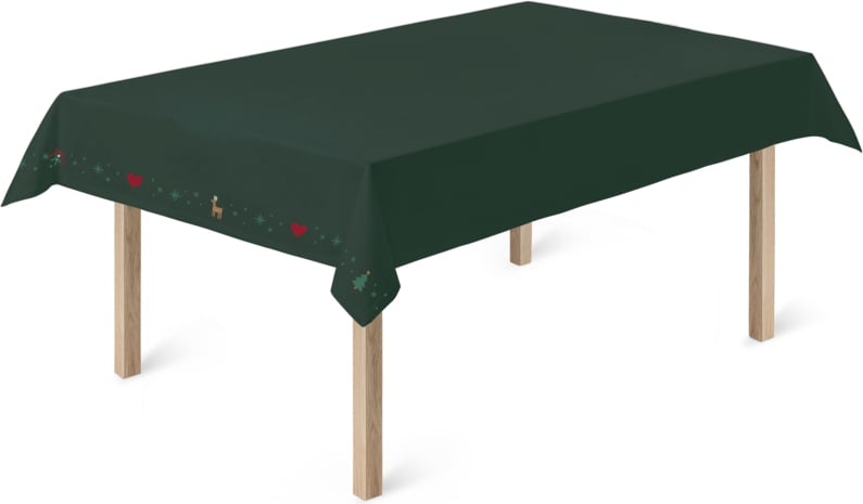 Obrus Christmas Fable 150 x 270 cm ciemnozielony