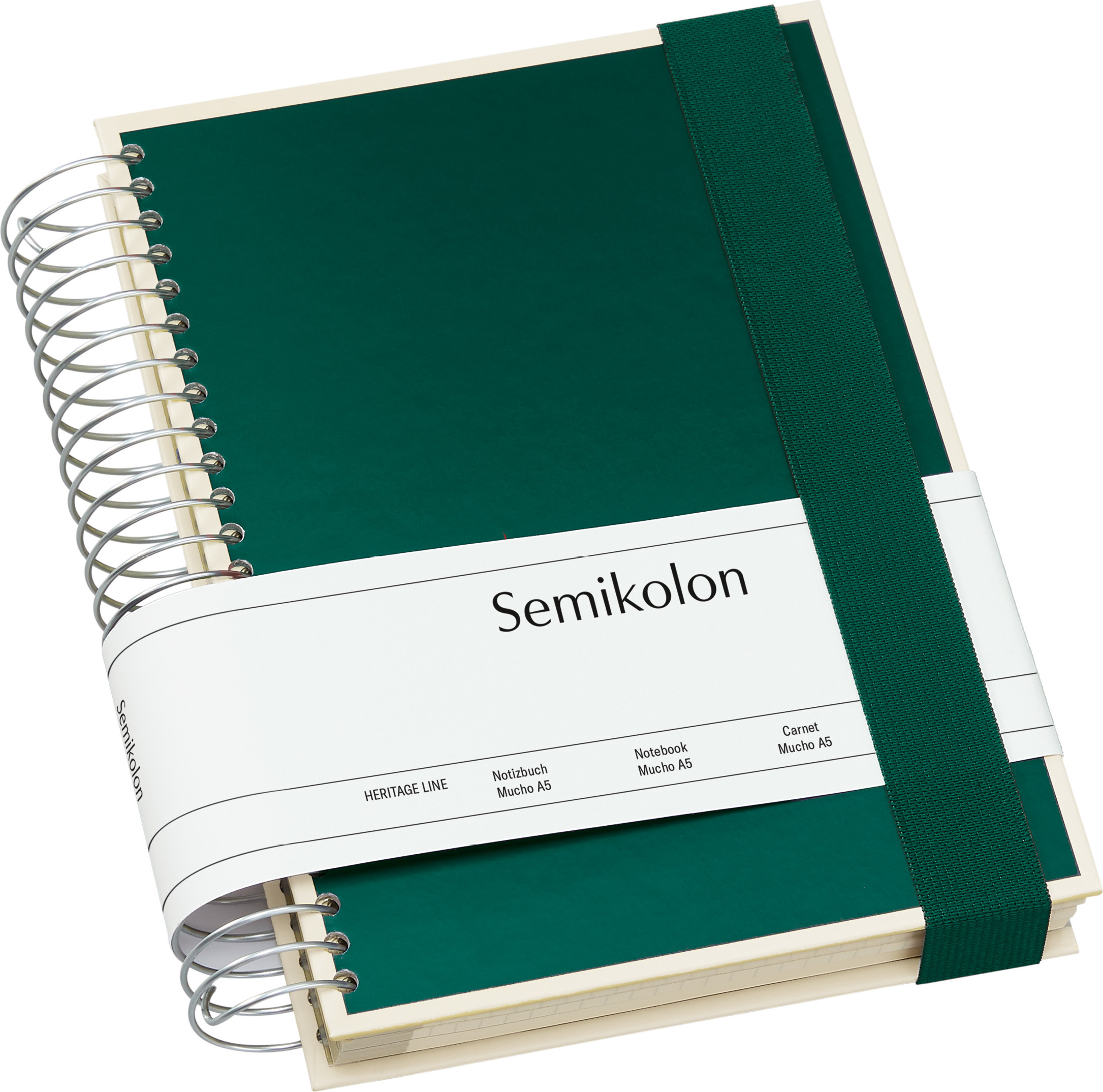 Notes Die Kante Mucho spirala A5 ciemnozielony 3 w 1