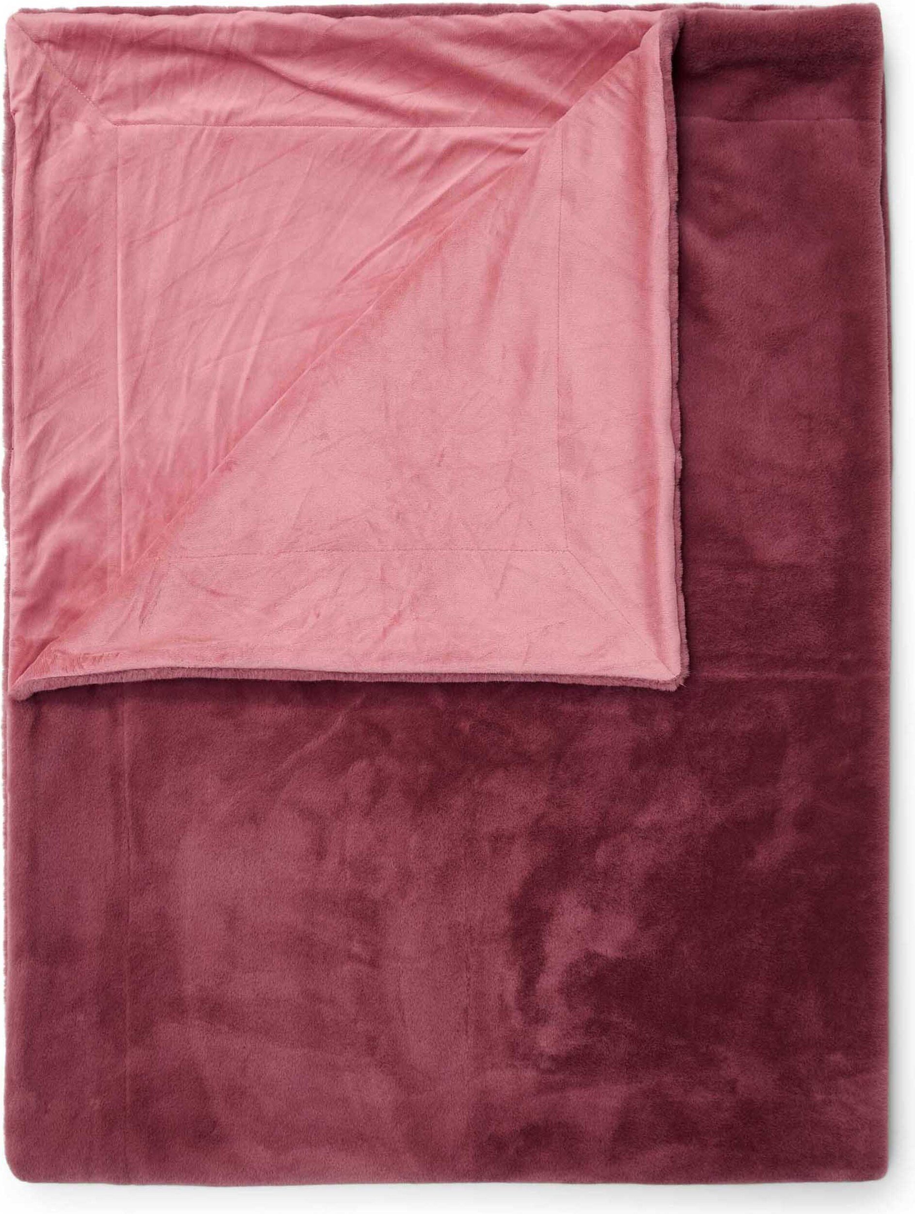 Koc futrzany Furry 150 x 200 cm ciemnoróżowy