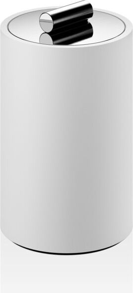 Pojemnik łazienkowy Stone M chrom-biały z pokrywką