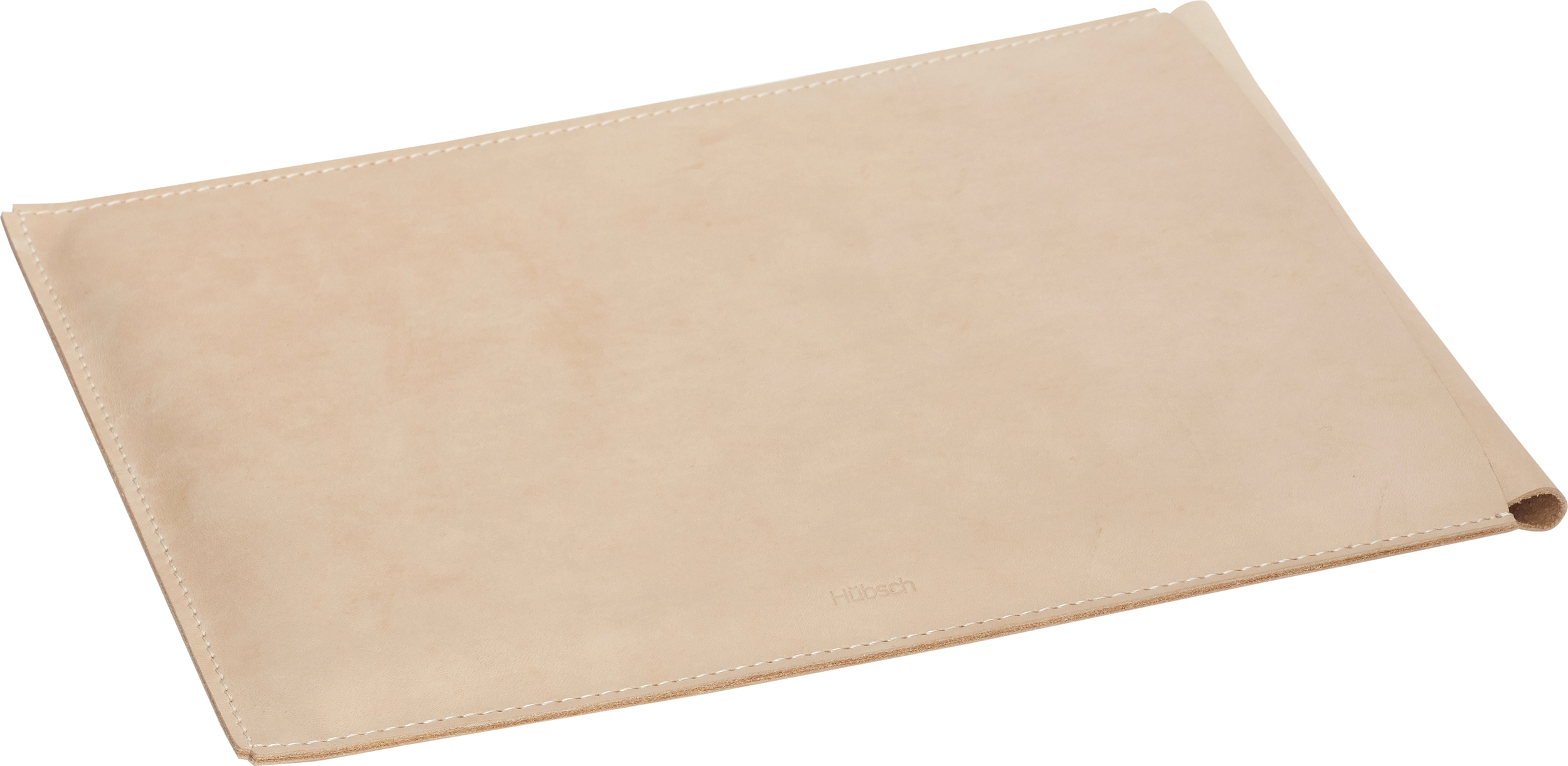 Etui na laptop Hübsch 13" beżowe skóra naturalna