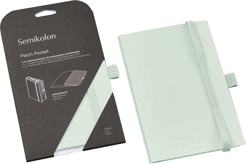 Kieszeń do notesu Semikolon A5 zielony mech