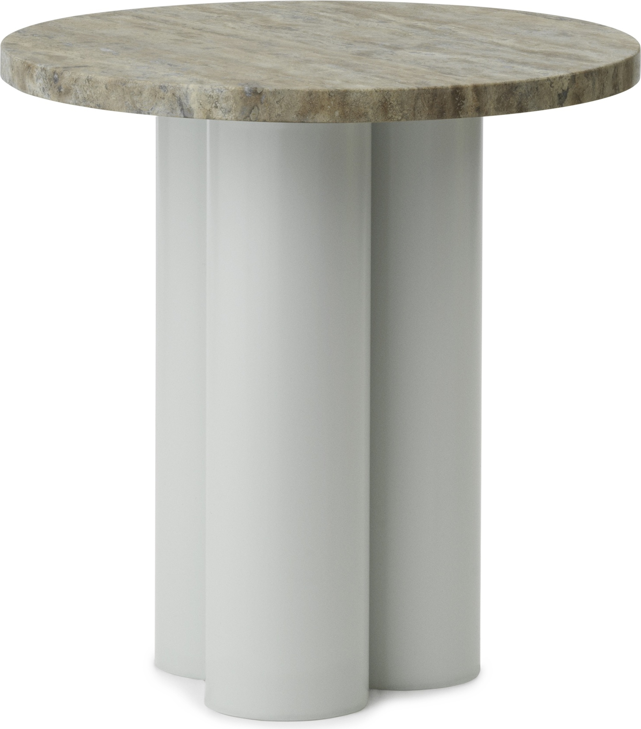 Stolik Dit Travertine Silver na jasnozielonych nogach