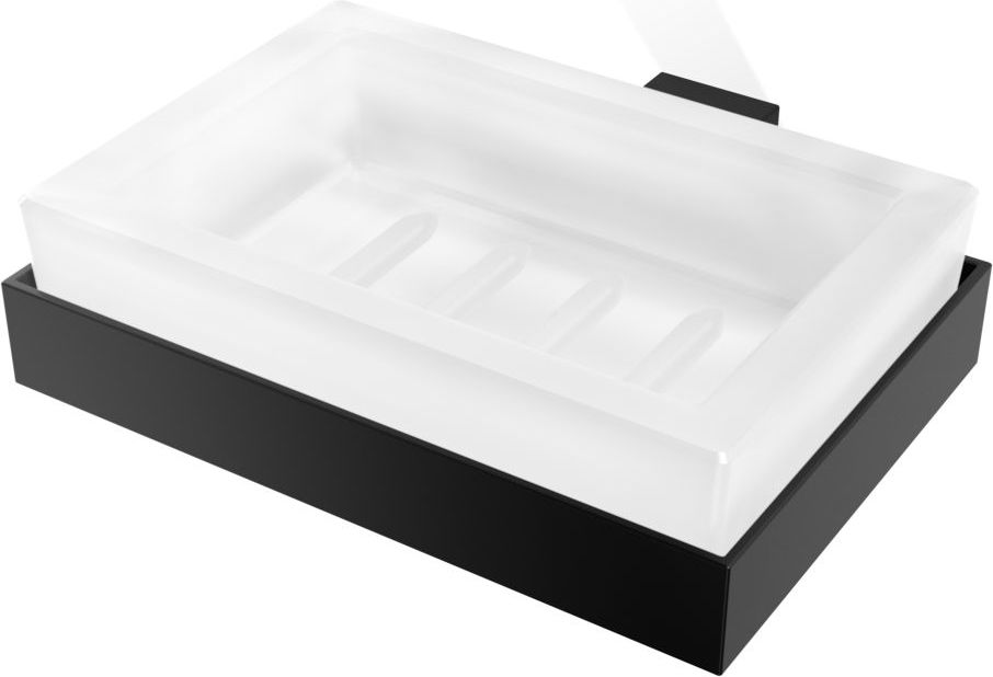 Mydelniczka Corner czarny mat ścienna