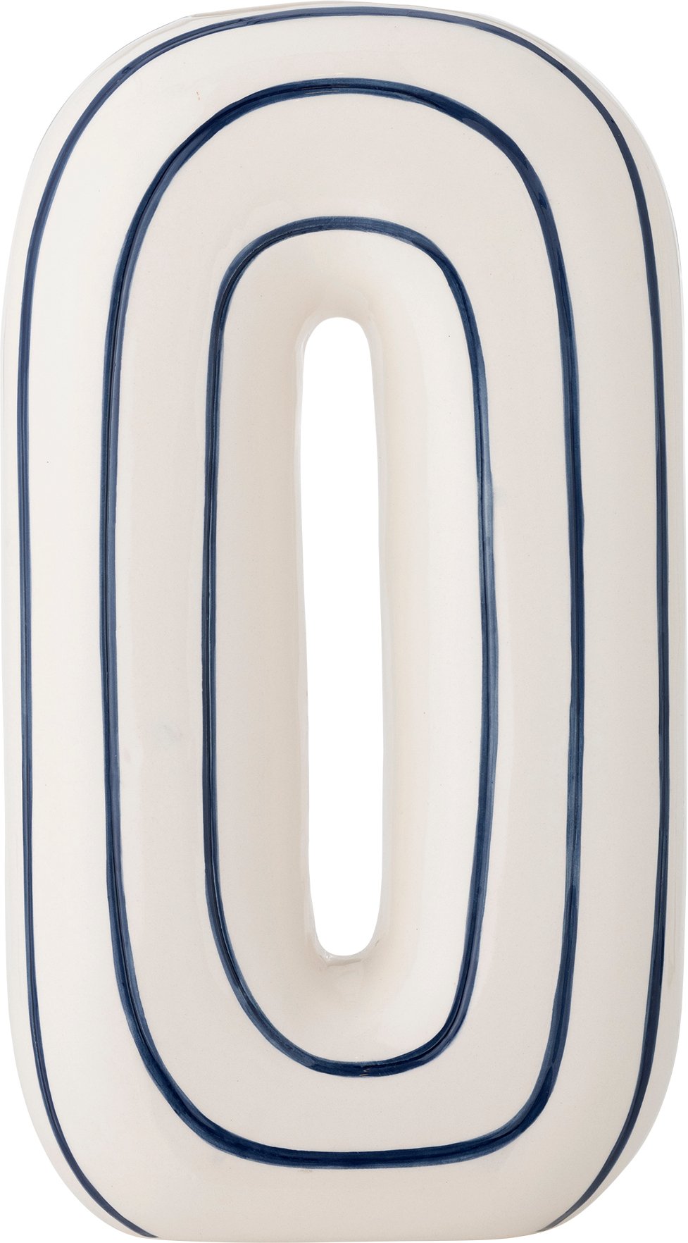 Wazon dekoracyjny Mae 32 cm kremowo-niebieski