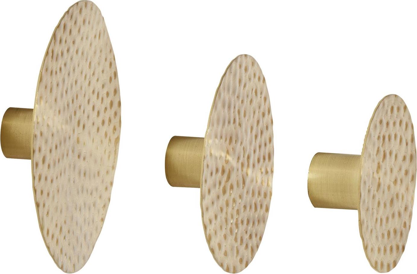 Wieszaki Hübsch okrągłe metalowe 3 szt.