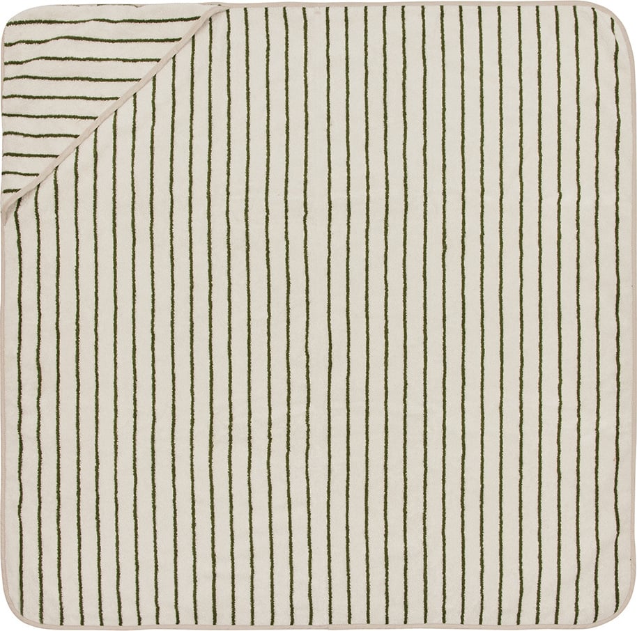 Ręcznik dziecięcy z kapturem Raita 100 x 100 cm beżowo-czarny