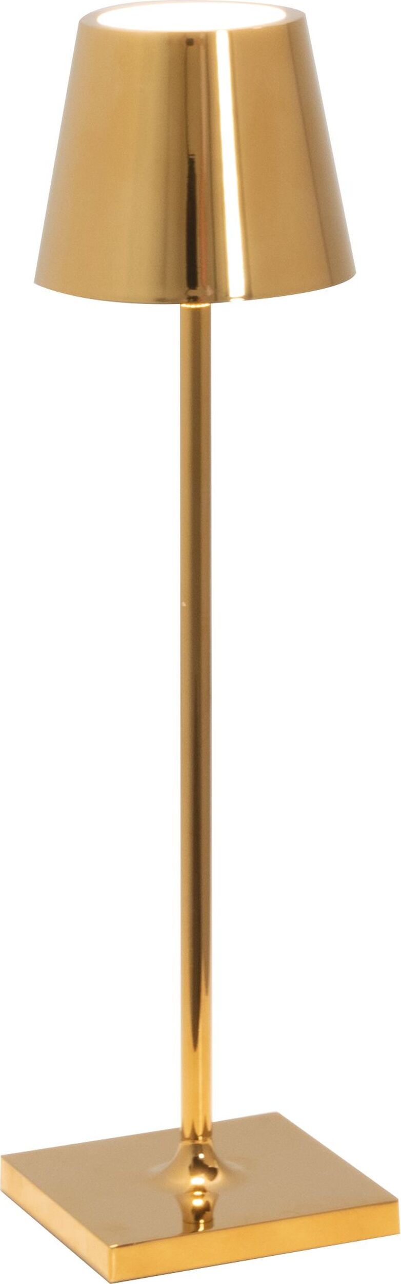 Lampa stołowa Poldina Micro 27,5 cm metaliczna złota