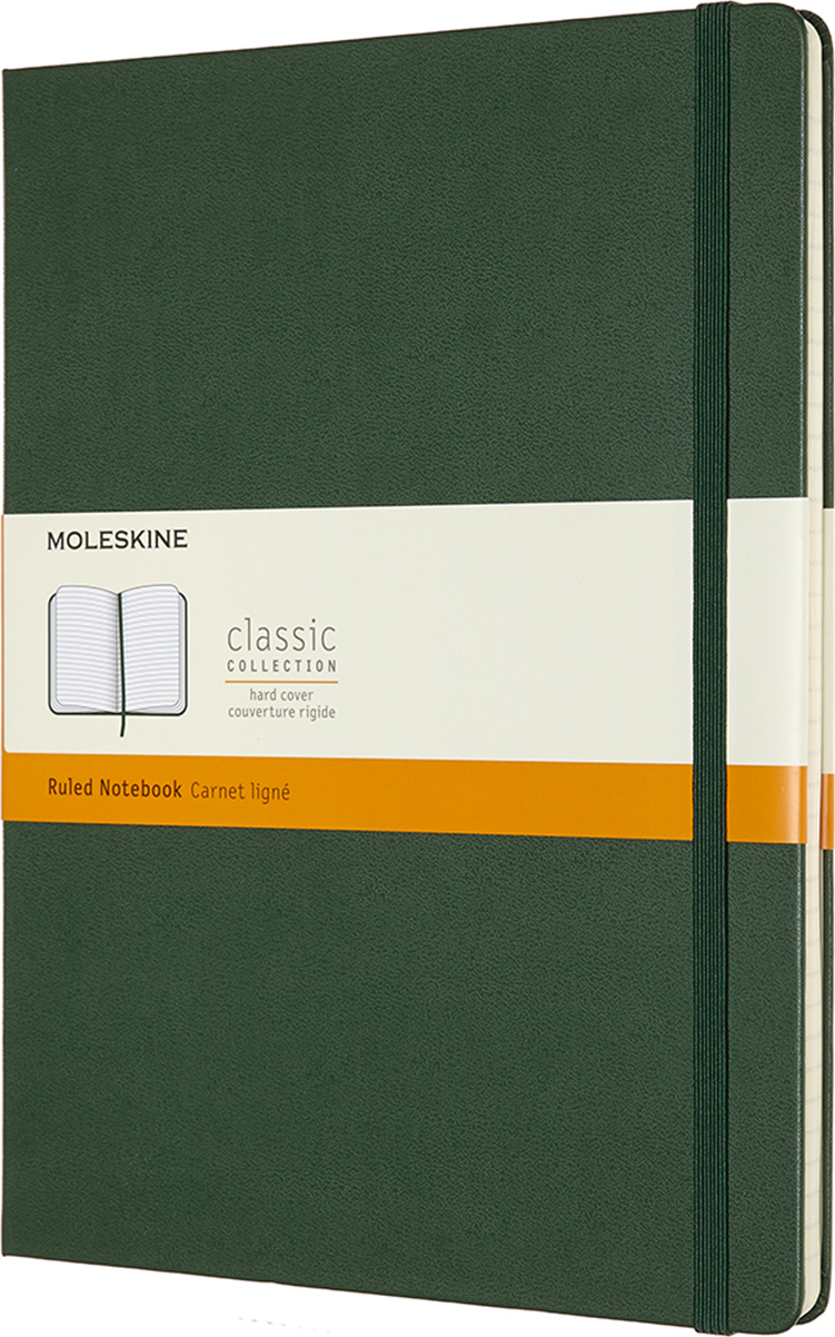 Notes w linię Moleskine Classic XL 192 strony zieleń leśna twarda oprawa