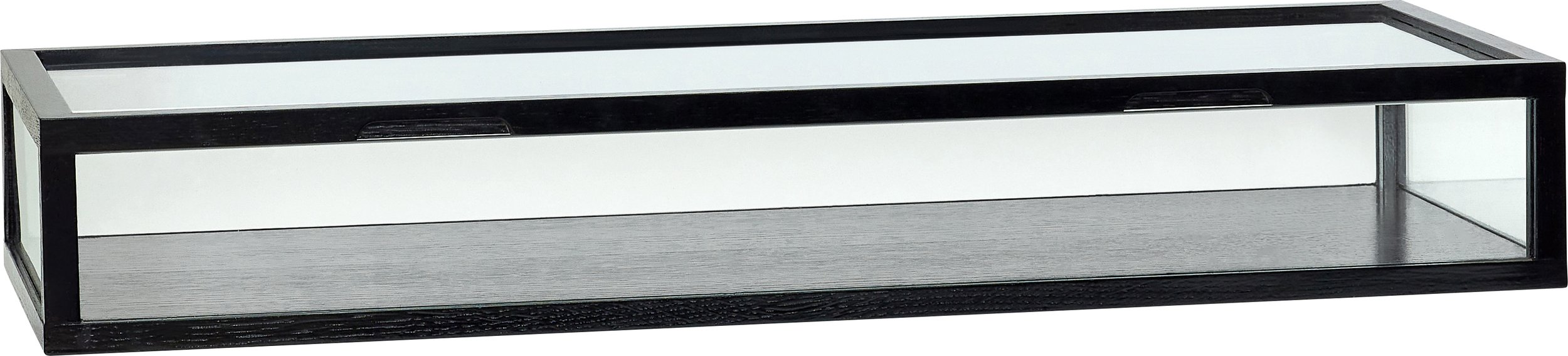 Pudełko do przechowywania View 80 cm czarne szklane