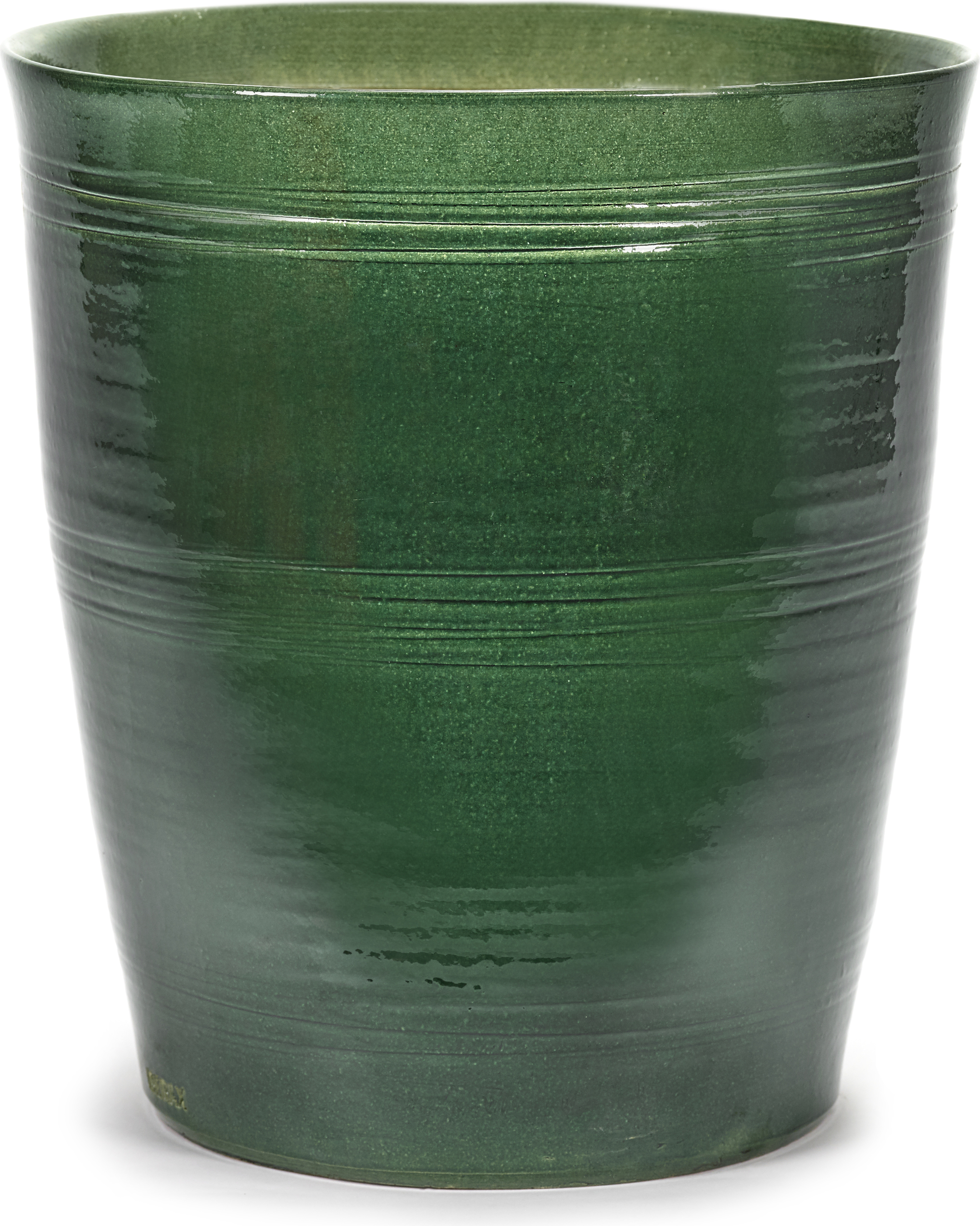 Osłonka na doniczkę Glazed Shades 40 cm ciemnozielona