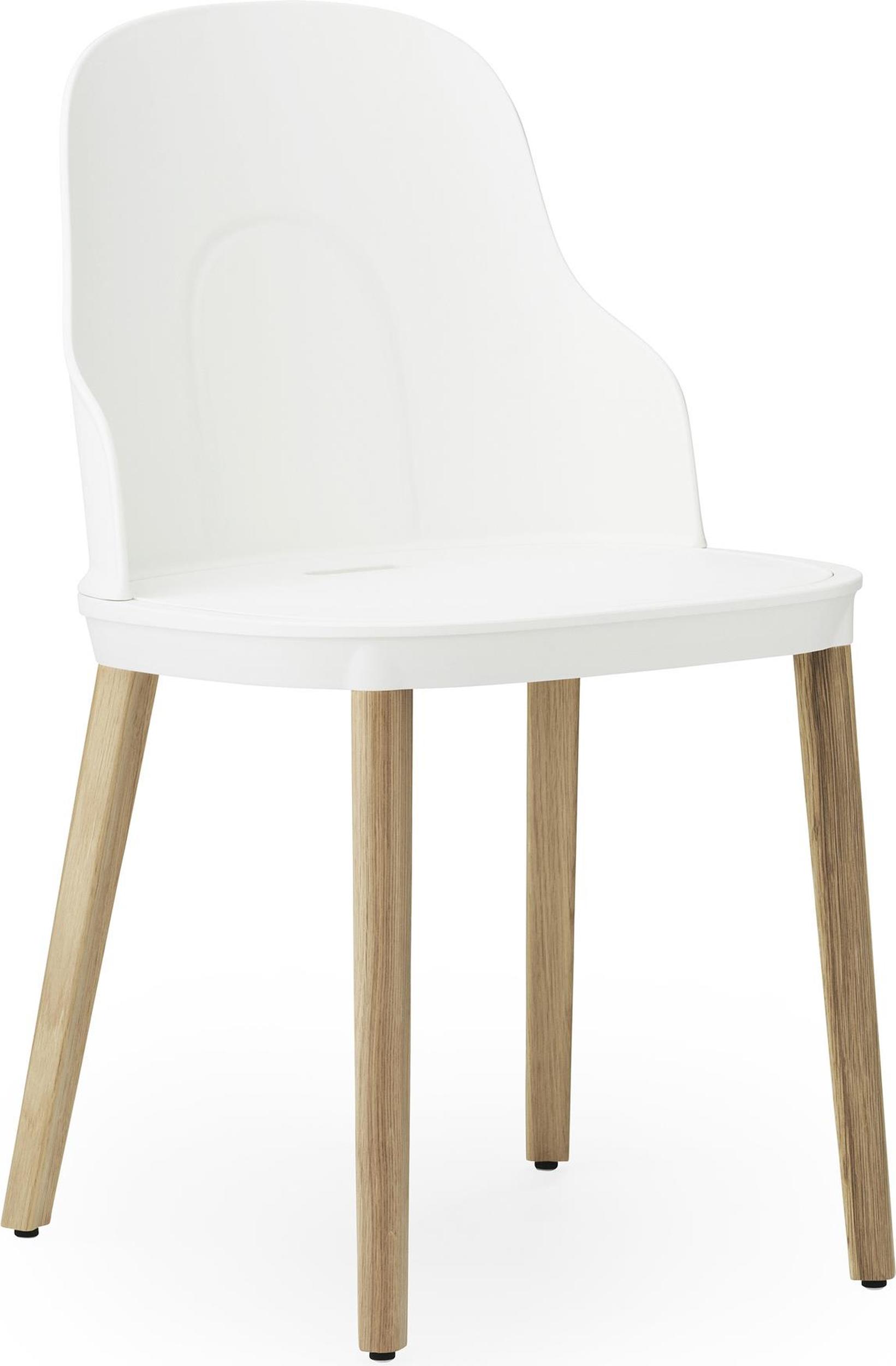Krzesło Allez PP białe na dębowych nogach