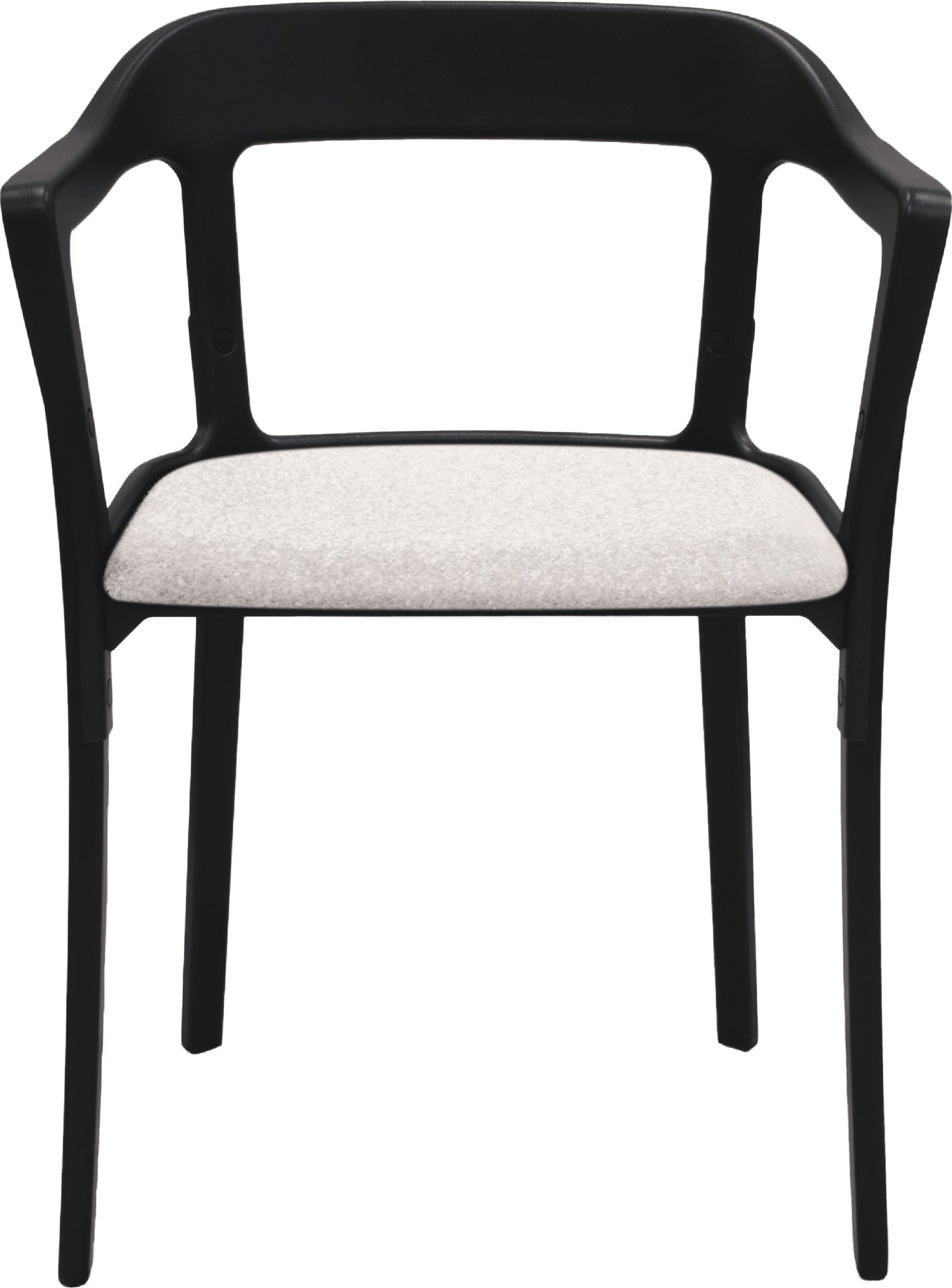 Krzesło Steelwood tapicerowane czarno-białe