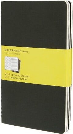Zeszyty w kratkę Moleskine Cahier L czarne 3 szt.