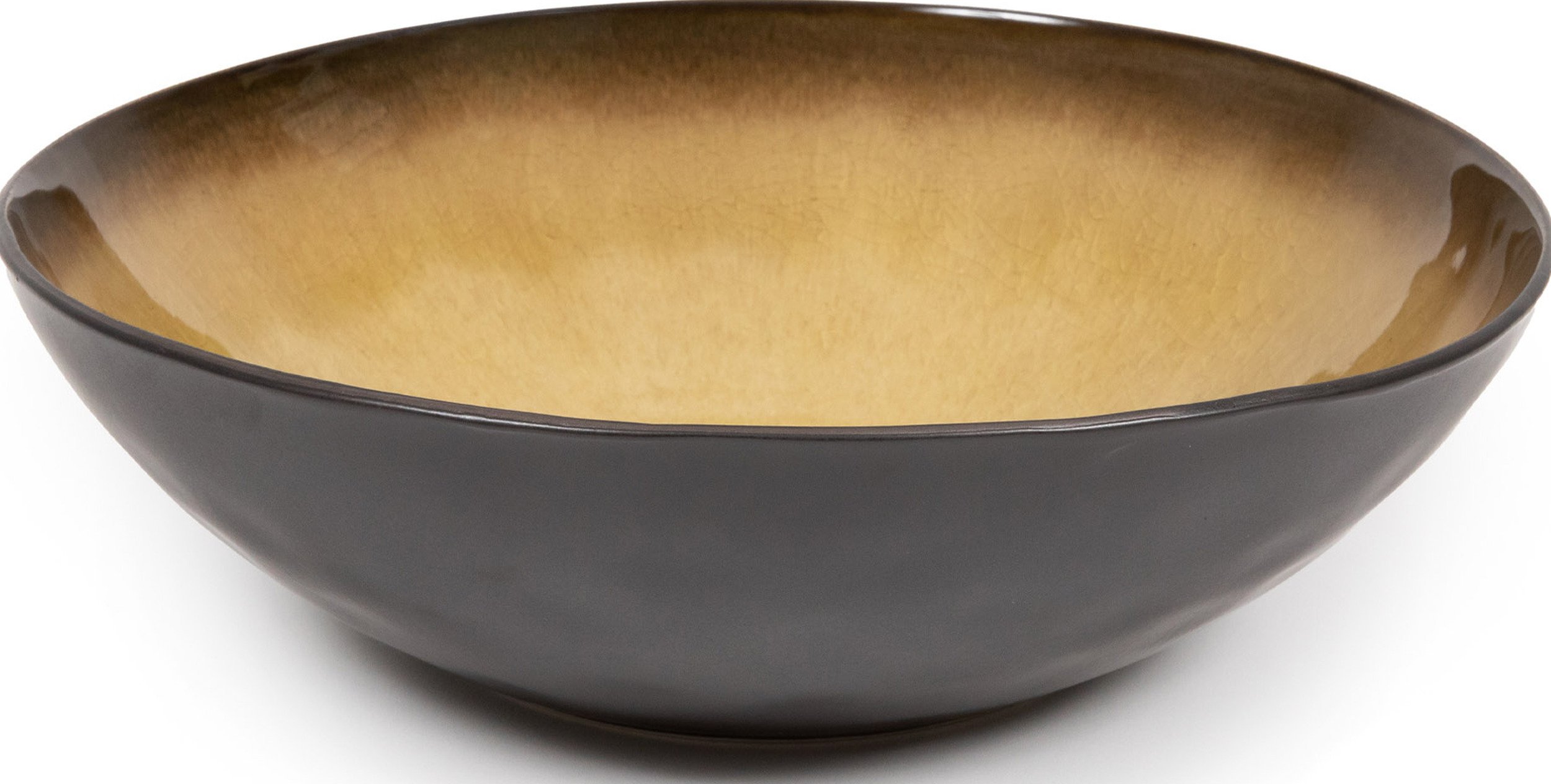 Miska Pure 26 cm brązowo-żółta