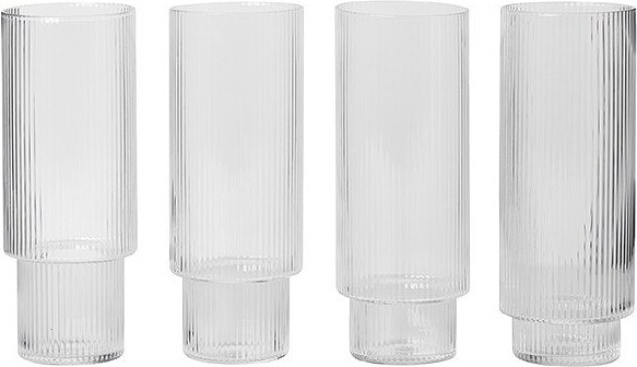 Szklanki Ripple wysokie przezroczyste 4 szt.