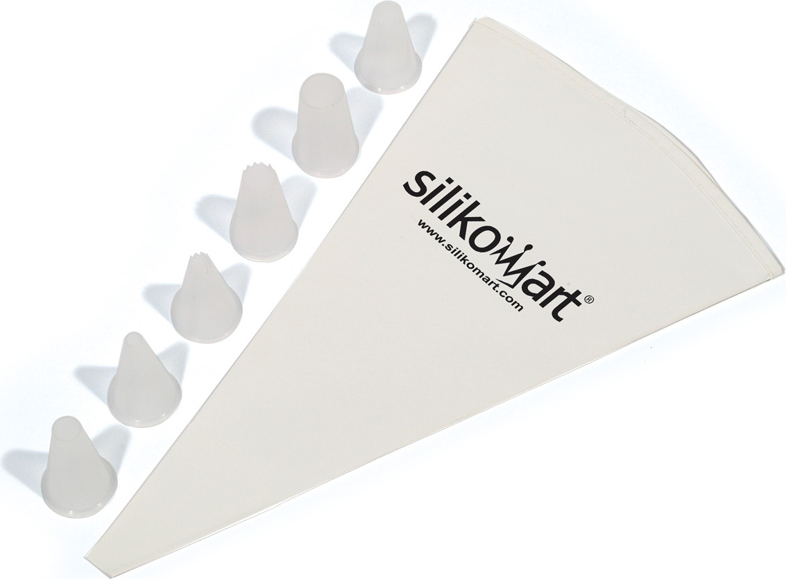 Rękaw cukierniczy Silikomart z tylkami 7 el.
