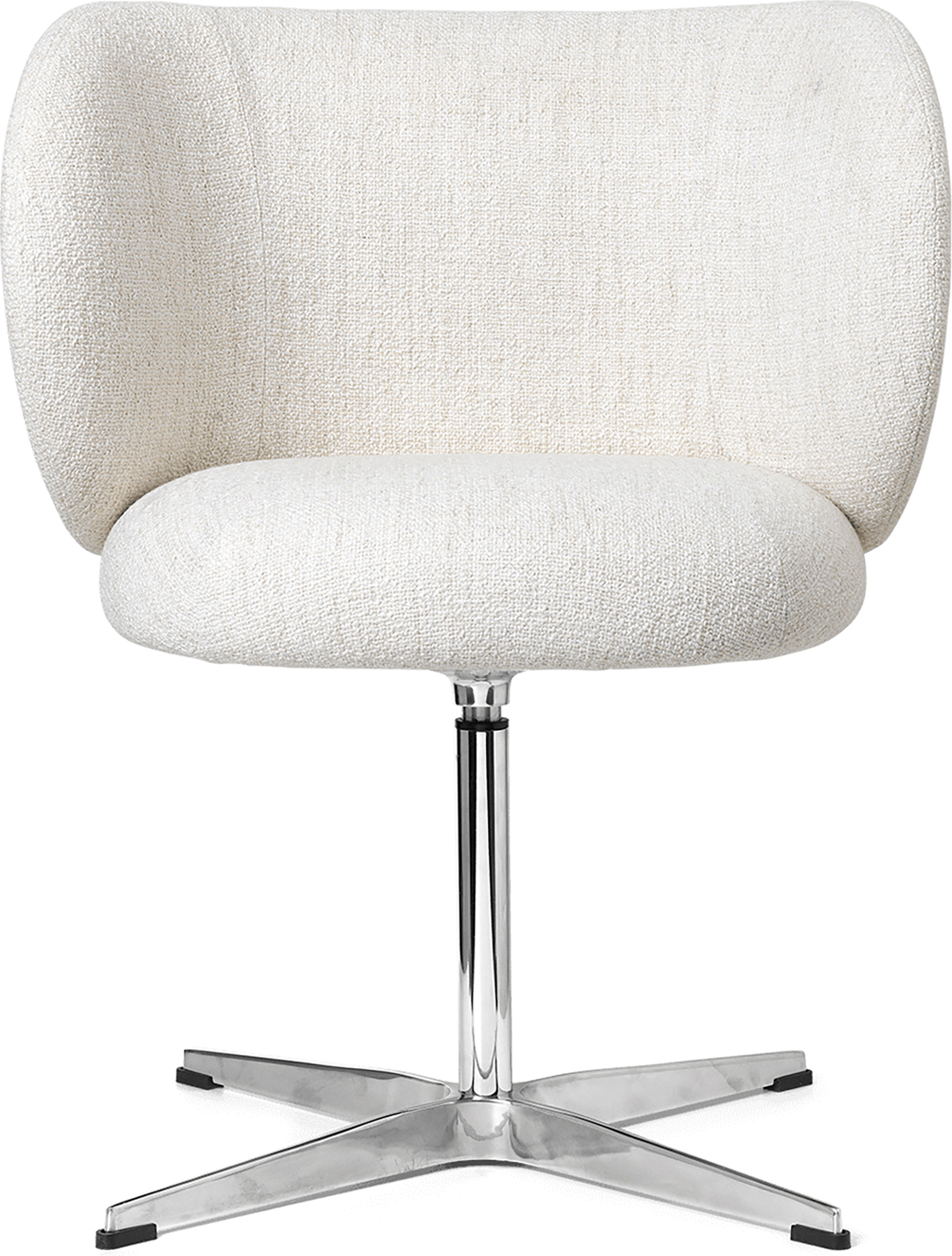 Krzesło obrotowe Rico Bouclé kremowe