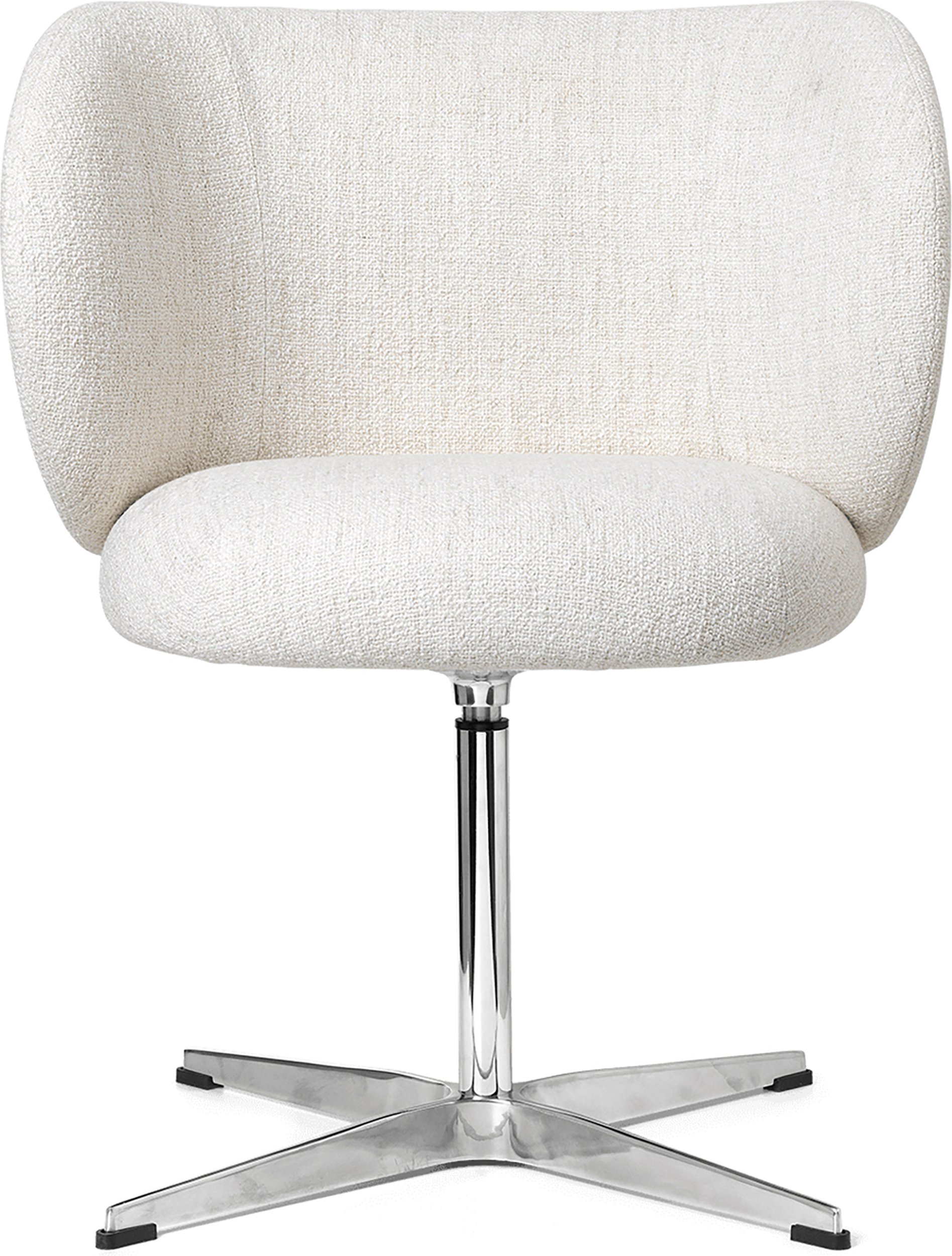 Krzesło obrotowe Rico Bouclé kremowe