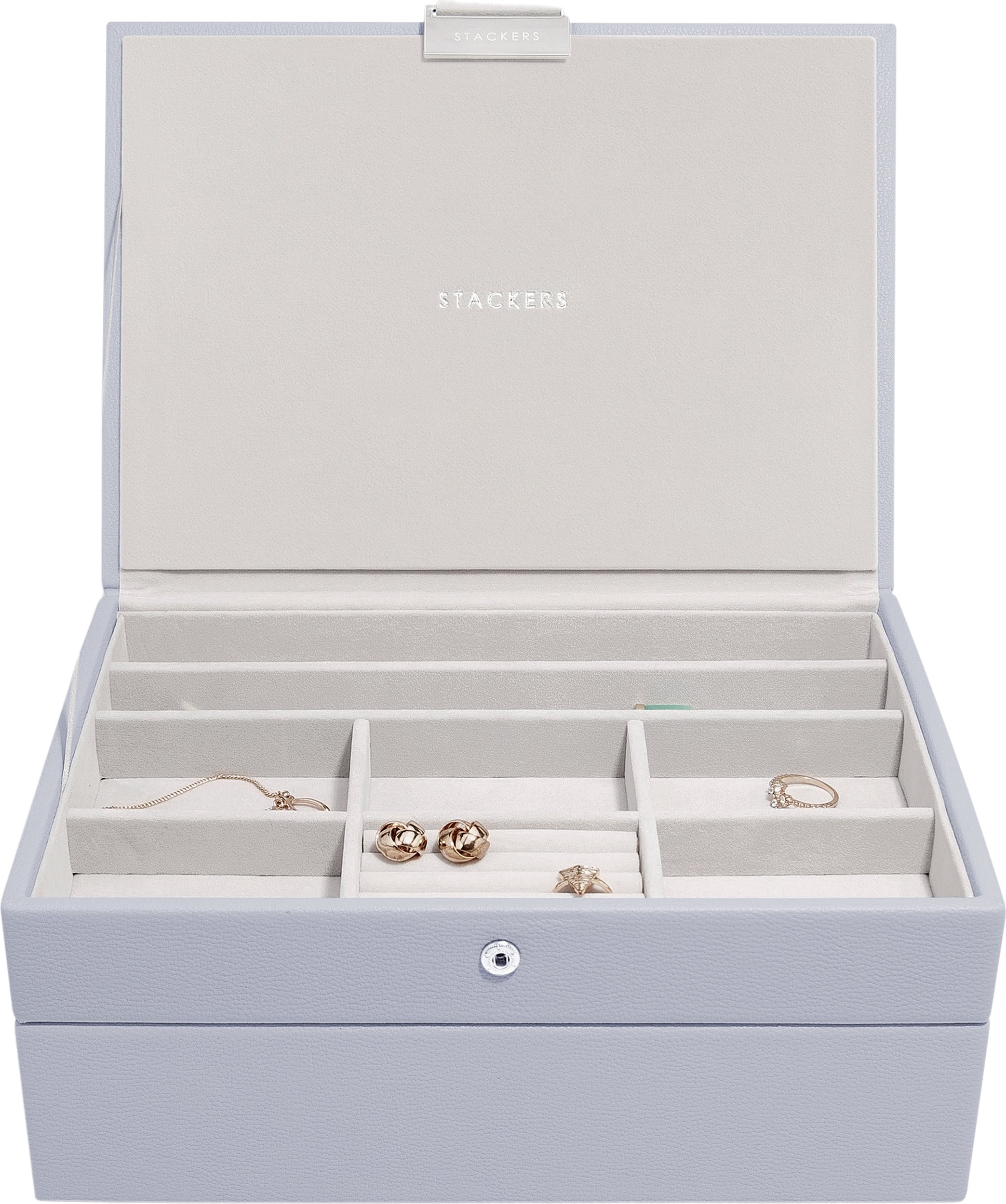 Szkatułka na biżuterię Stackers podwójna classic lawendowa
