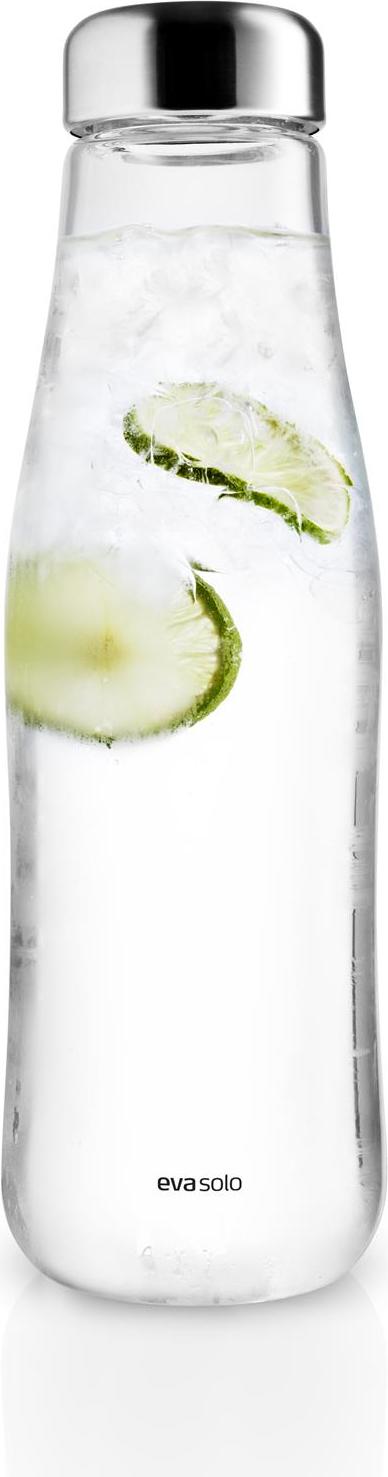 Karafka Eva Solo 1,3 l szklana z korkiem ze stali nierdzewnej