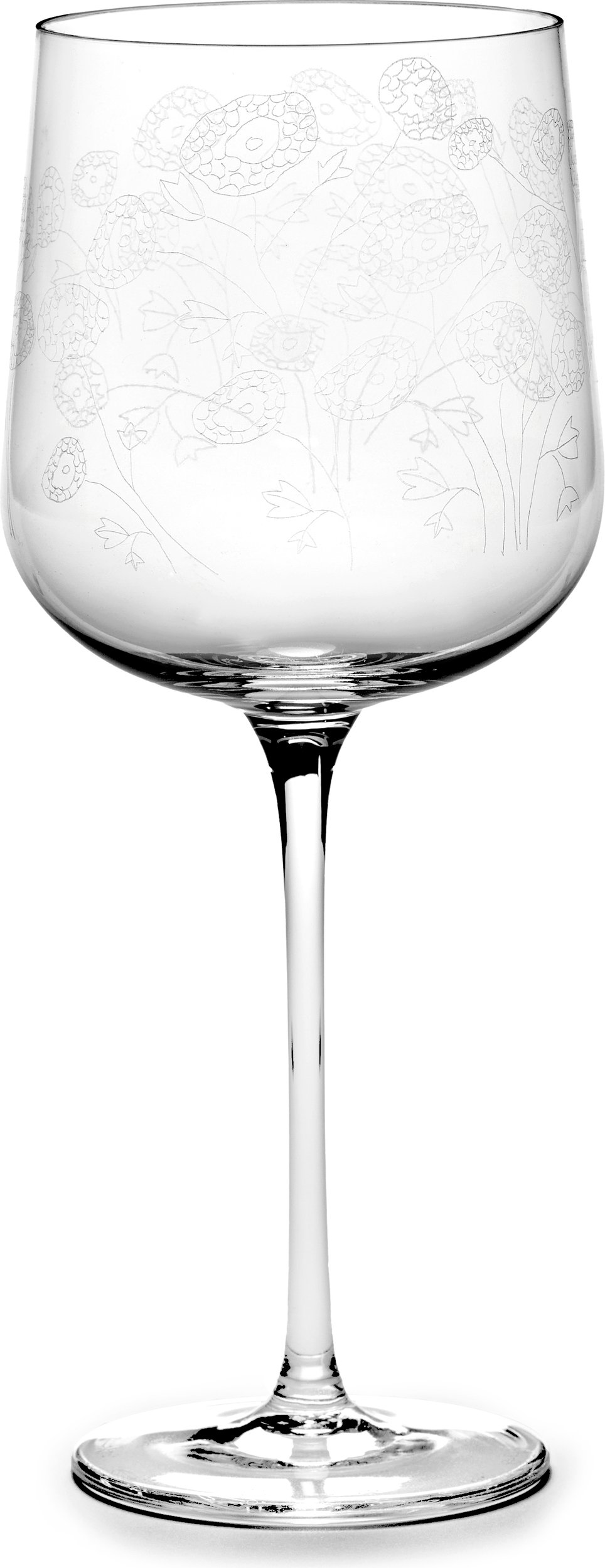 Kieliszek do wina czerwonego Midnight Flowers 650 ml